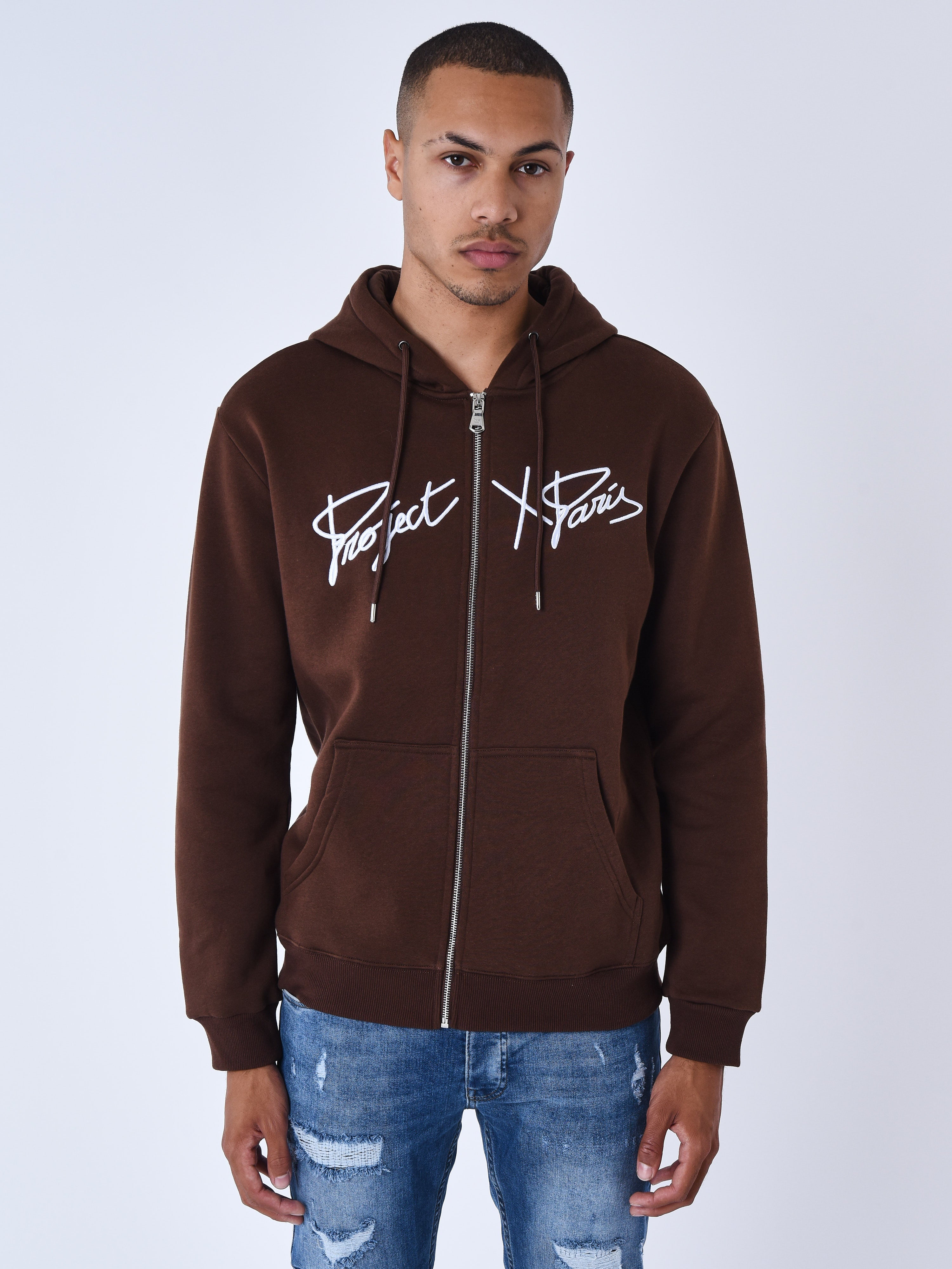 Veste a capuche zippé à broderie Origin-2