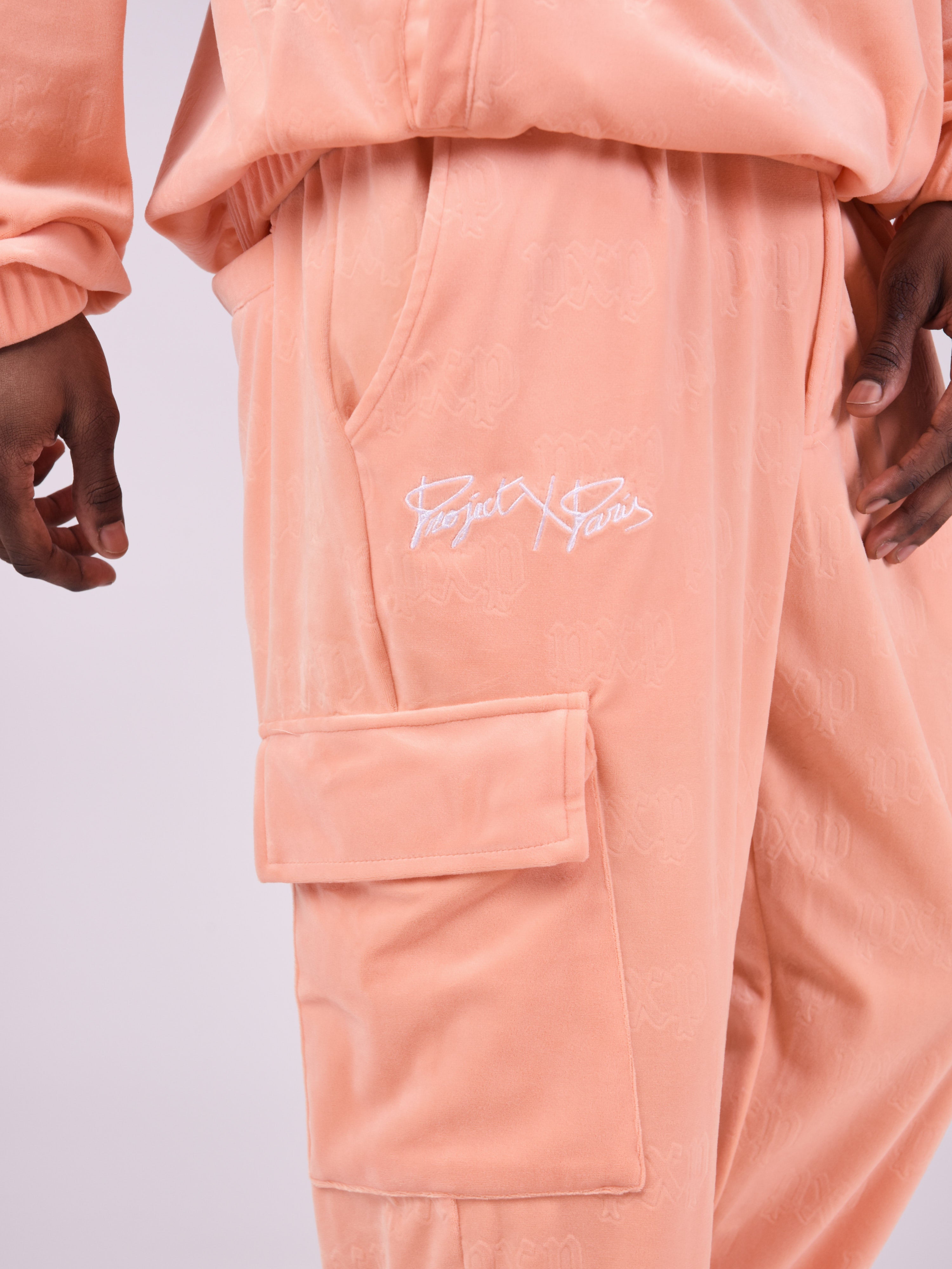 Waffle velvet jog pants-6