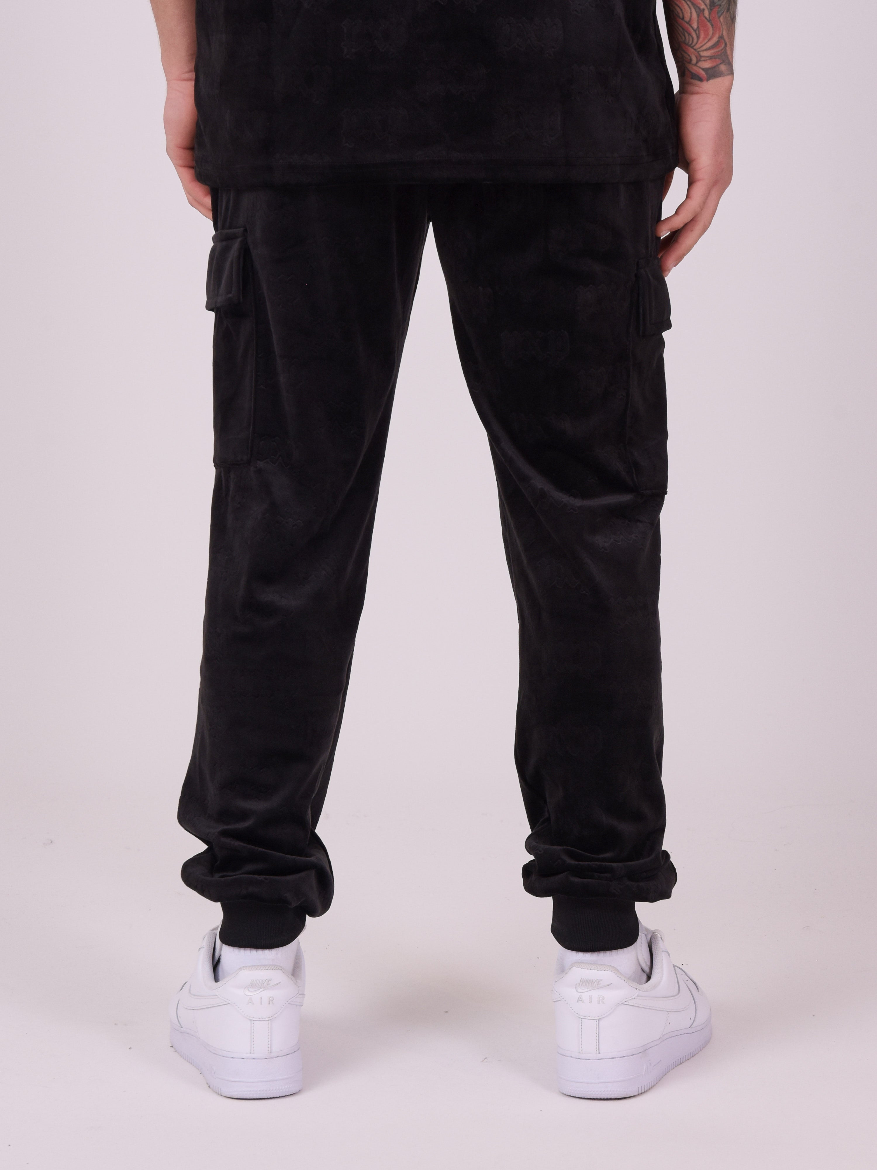 Waffle velvet jog pants-3