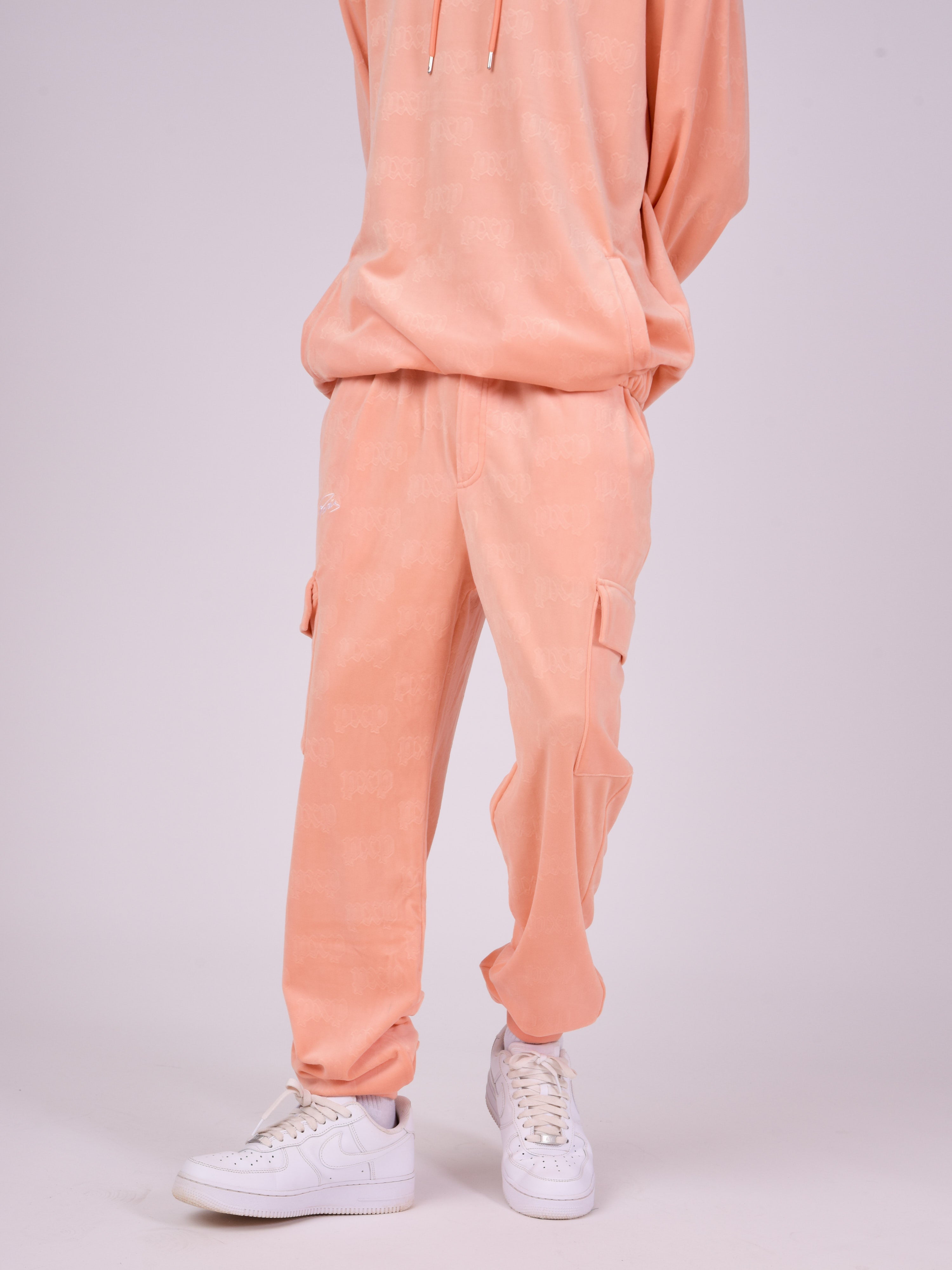 Waffle velvet jog pants-3