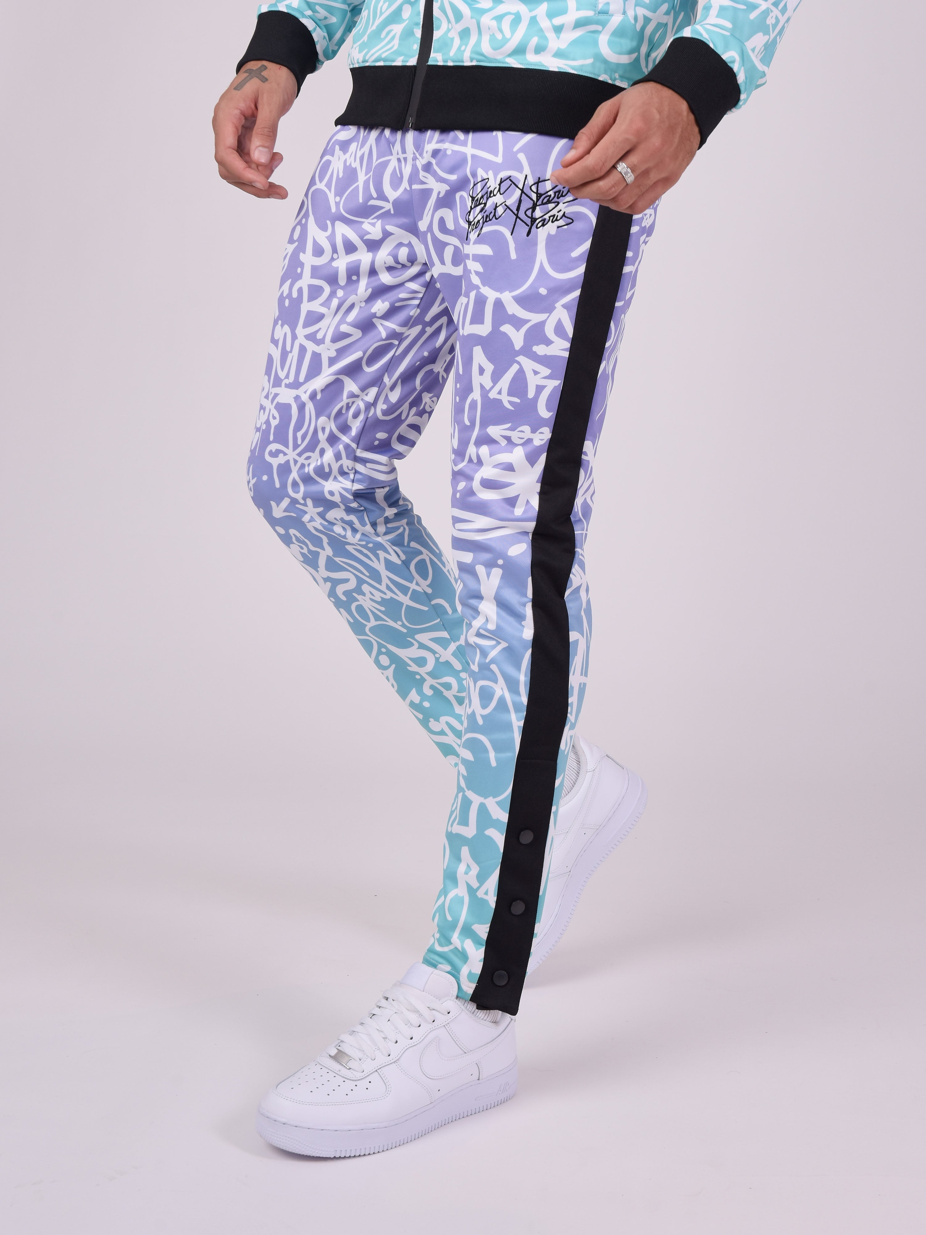 Gradient graffiti pants-1