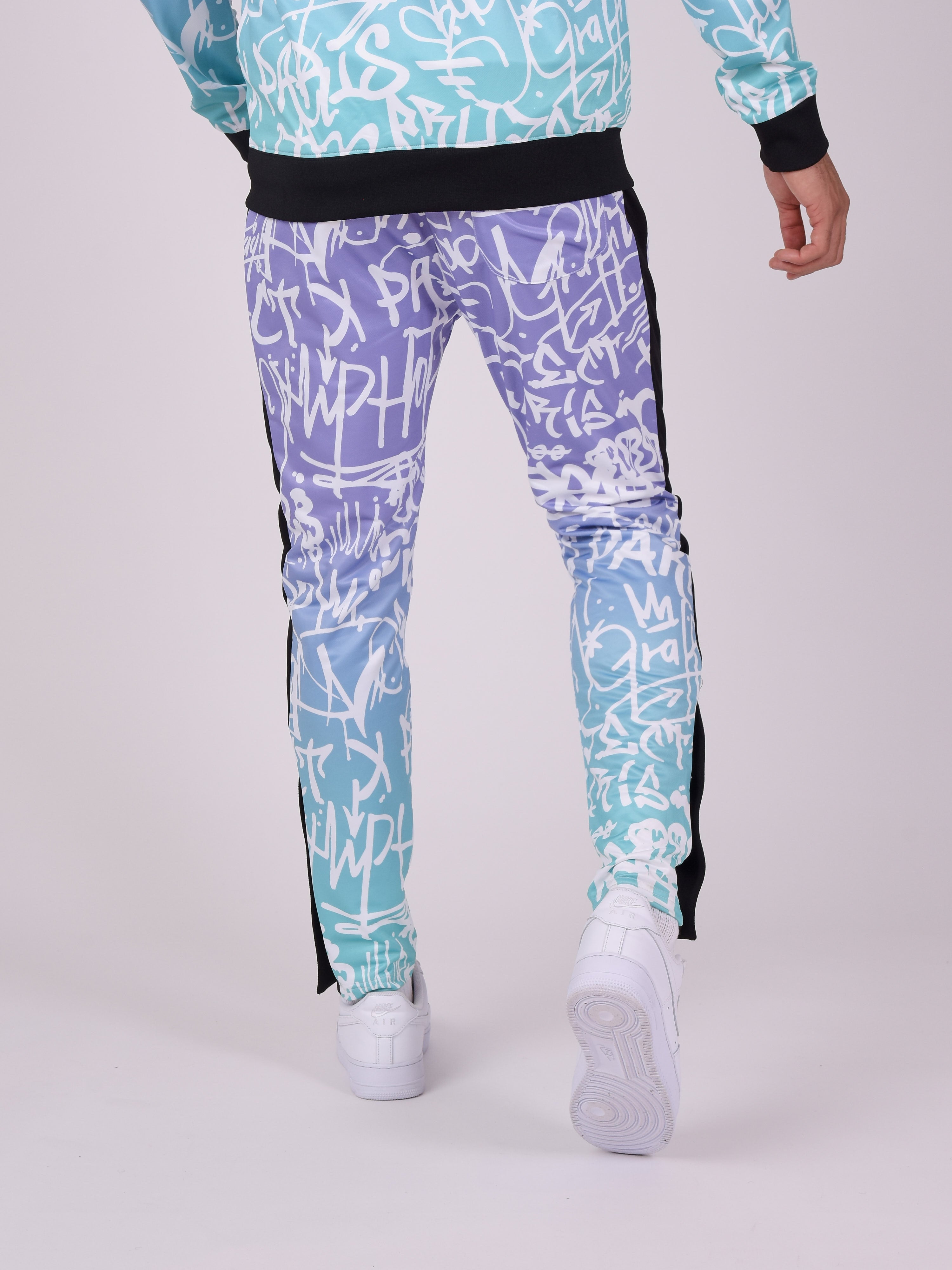 Gradient graffiti pants-5