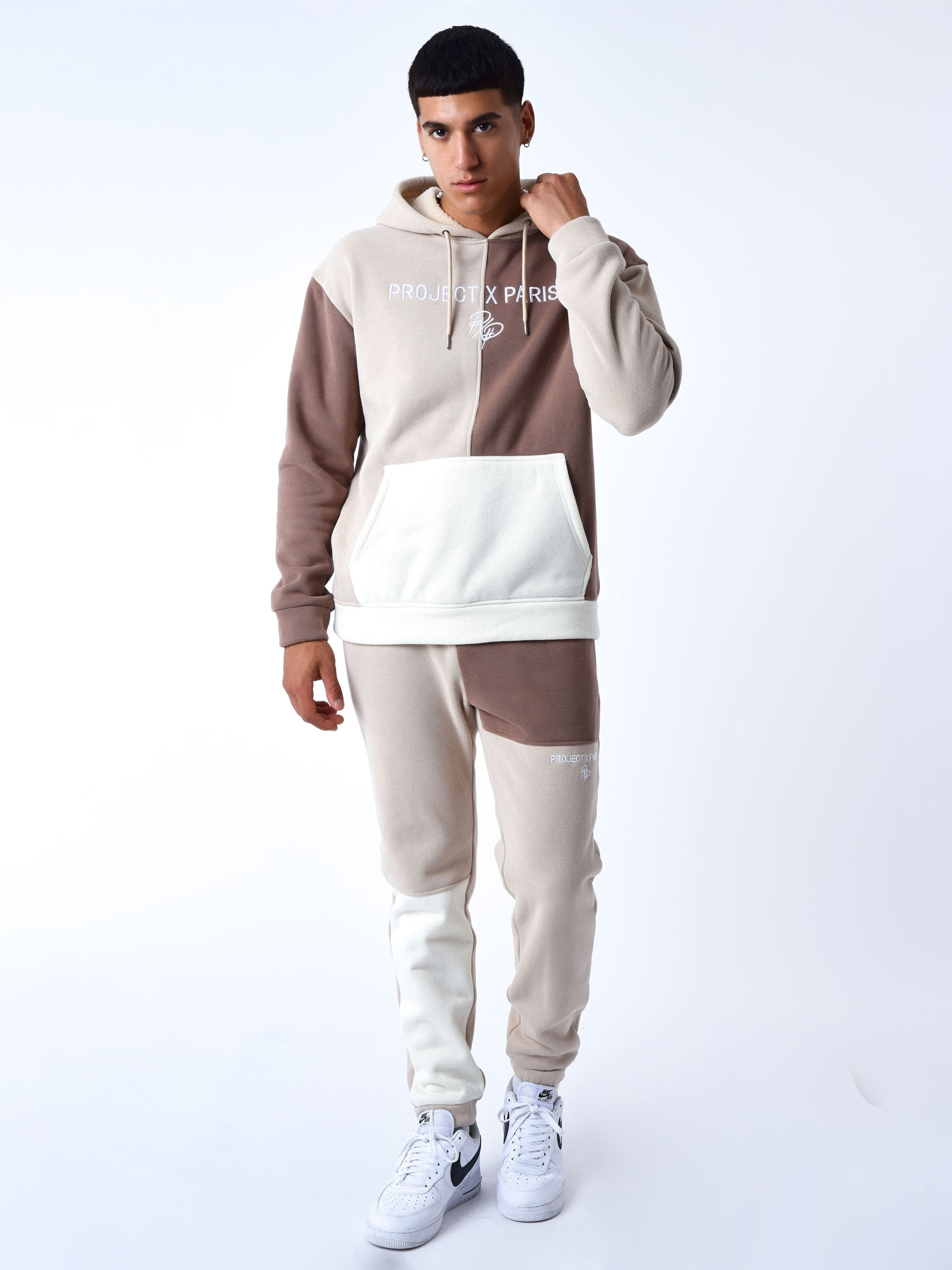 Driekleurige joggingbroek in tricot-1