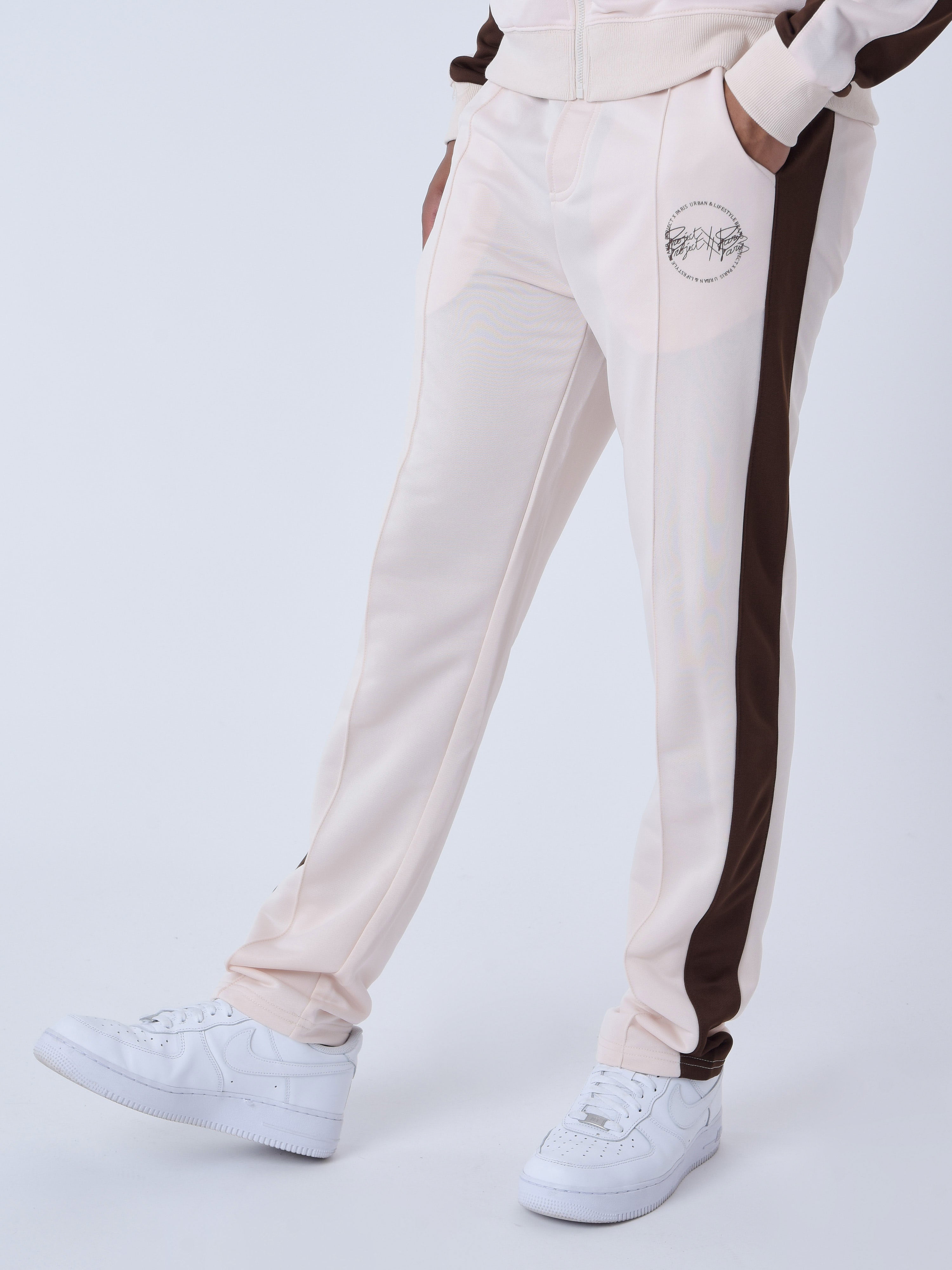 Two-tone panelled pants-1