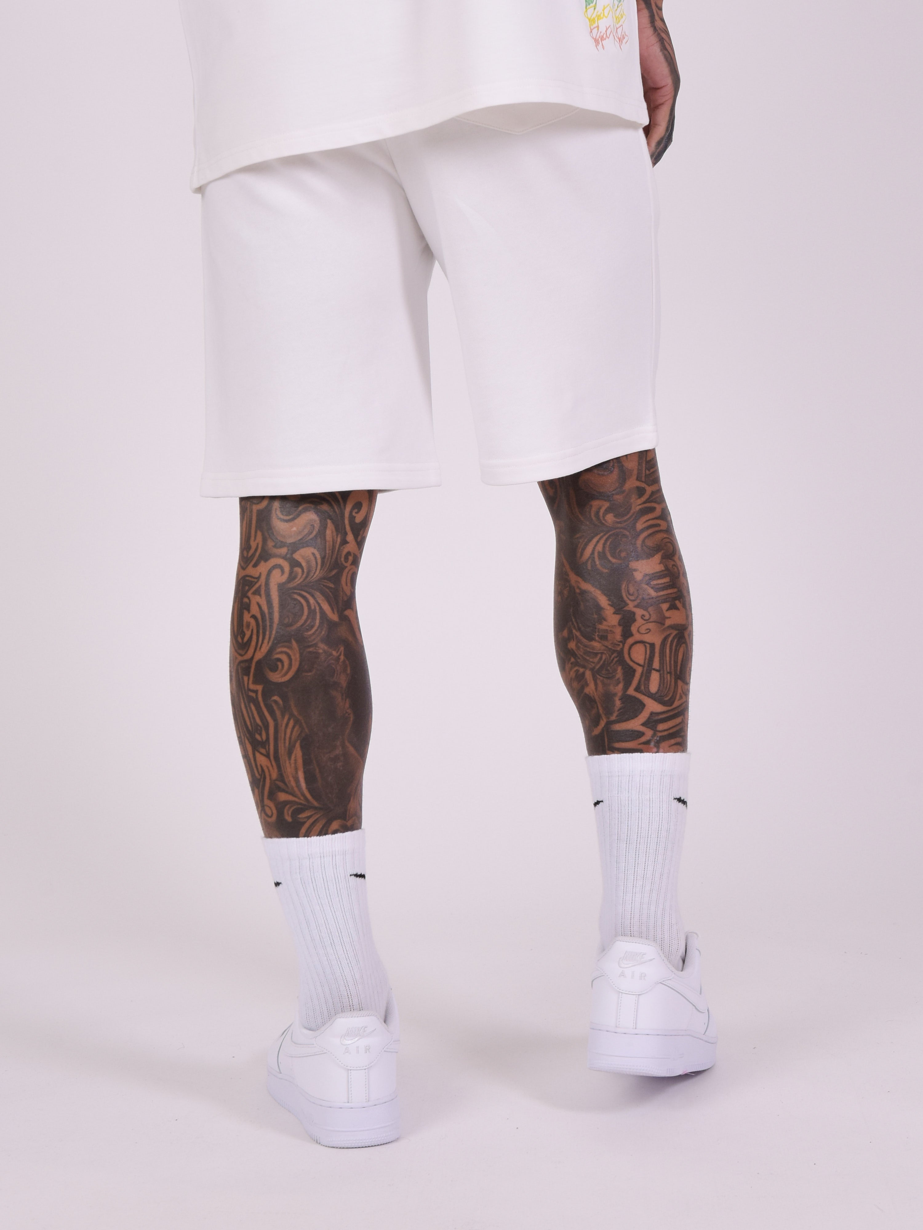 Oversize rainbow logos shorts-5