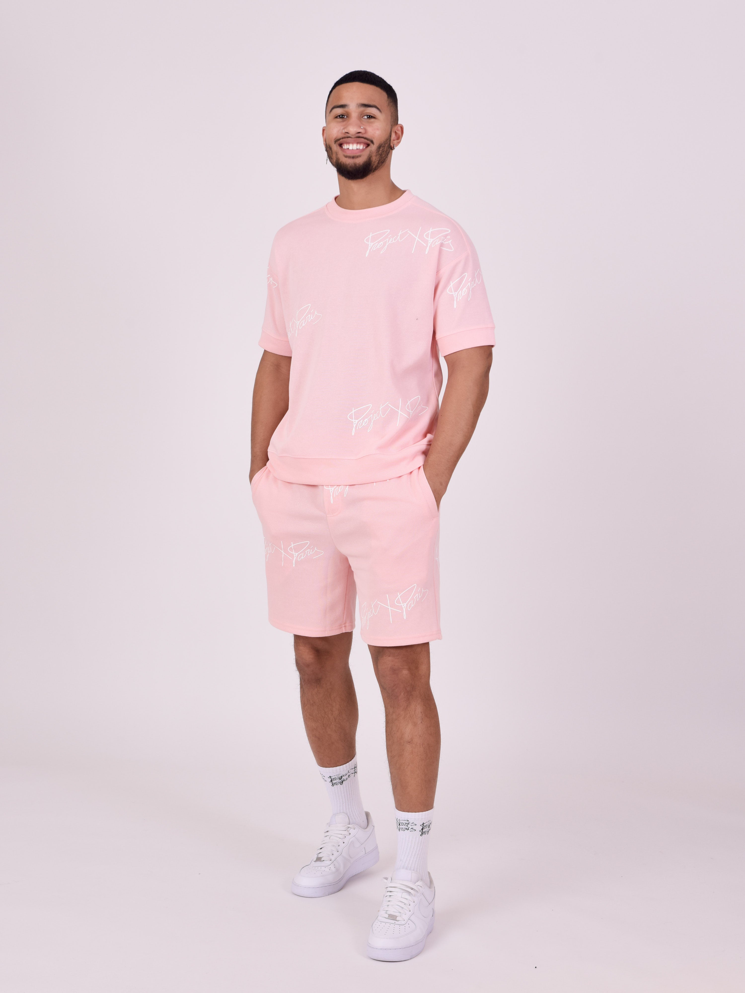 Short soft stile maglia stampata logo-1