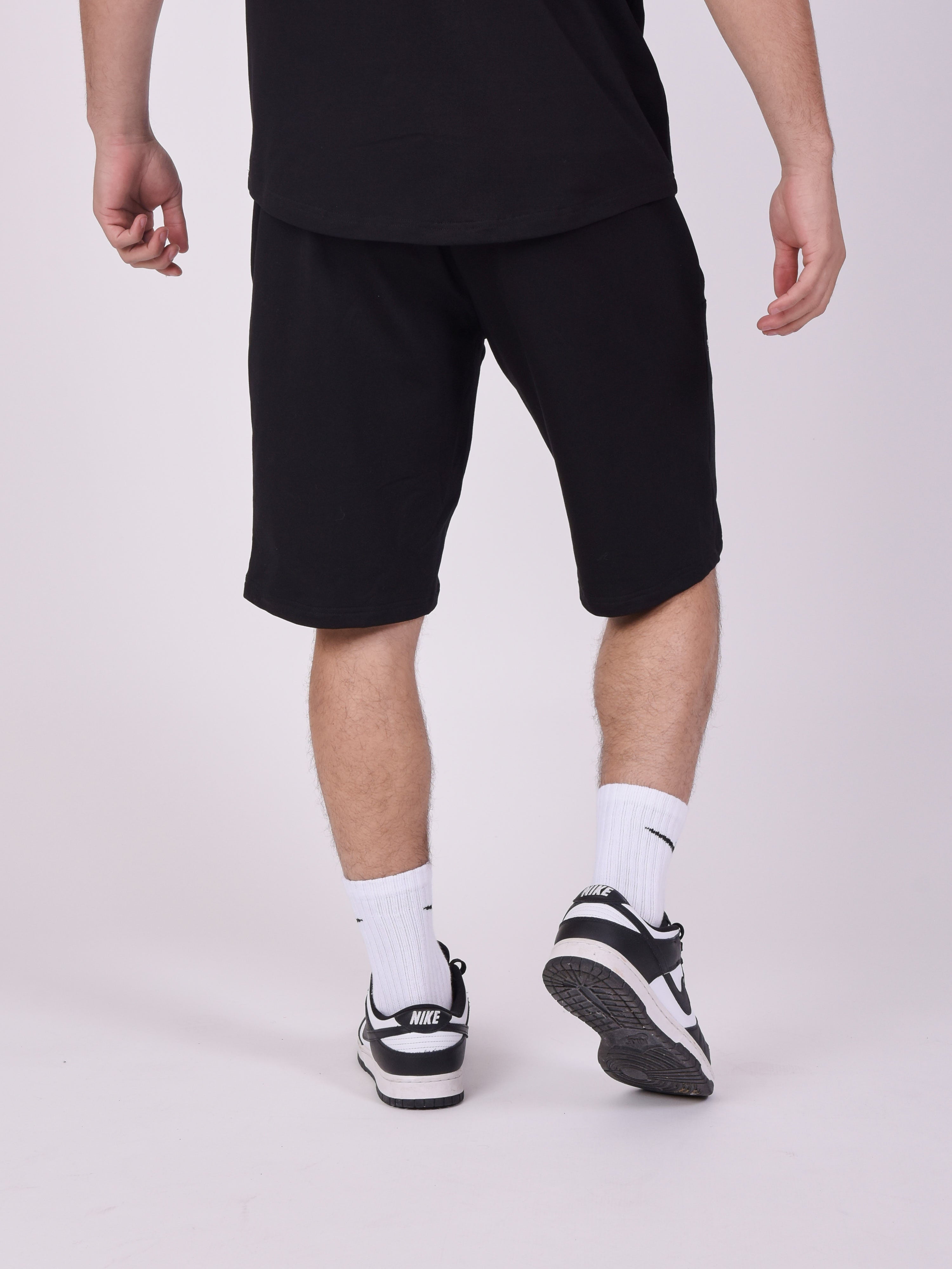 Plain shorts with logo band-5