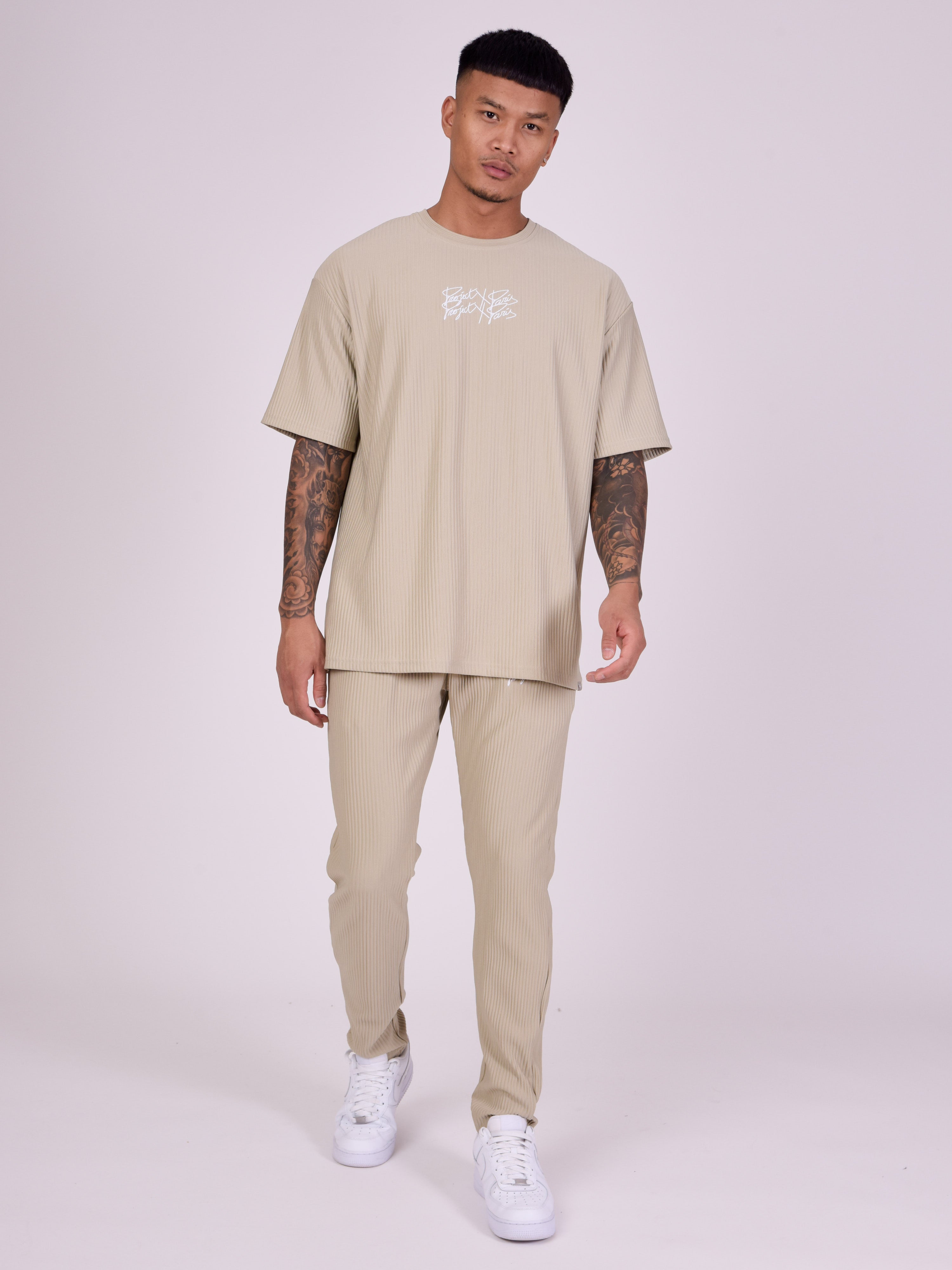 Textured fabric trousers-3