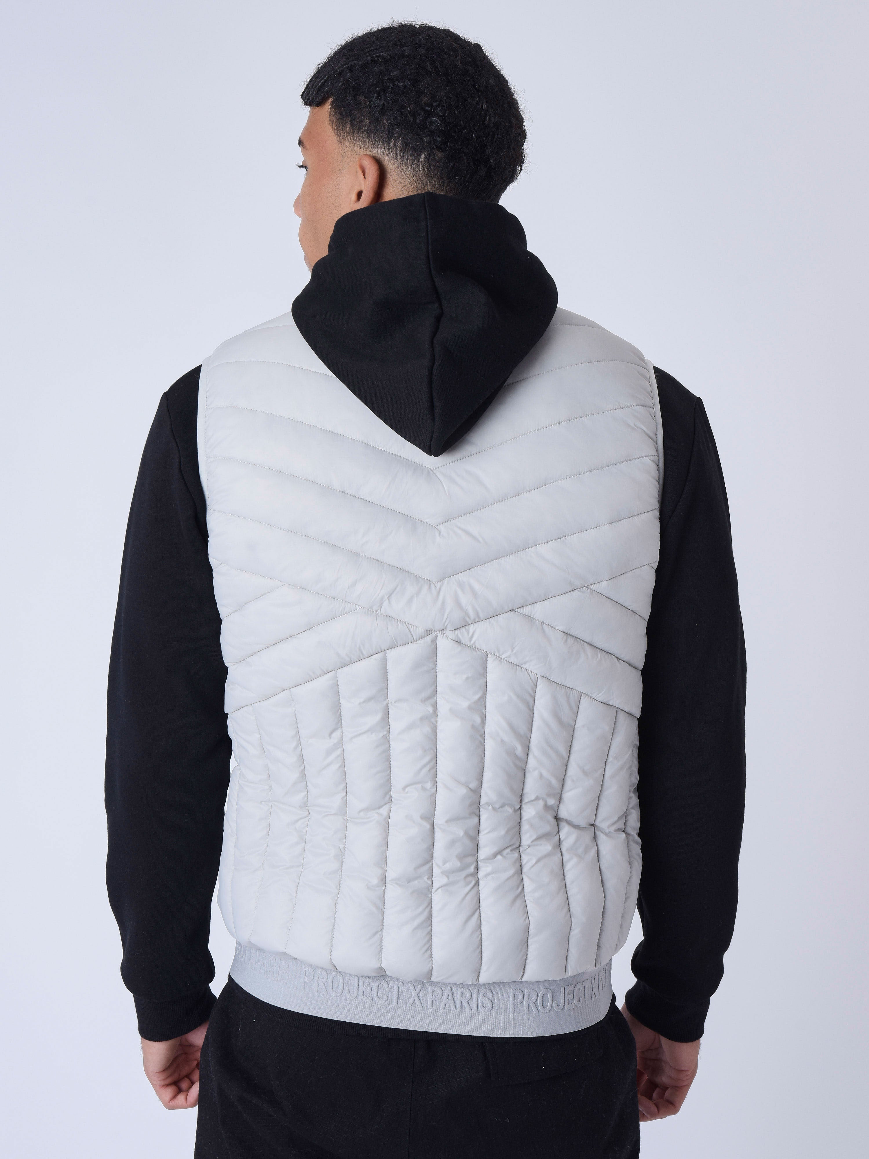 Geometric quilted vest-5