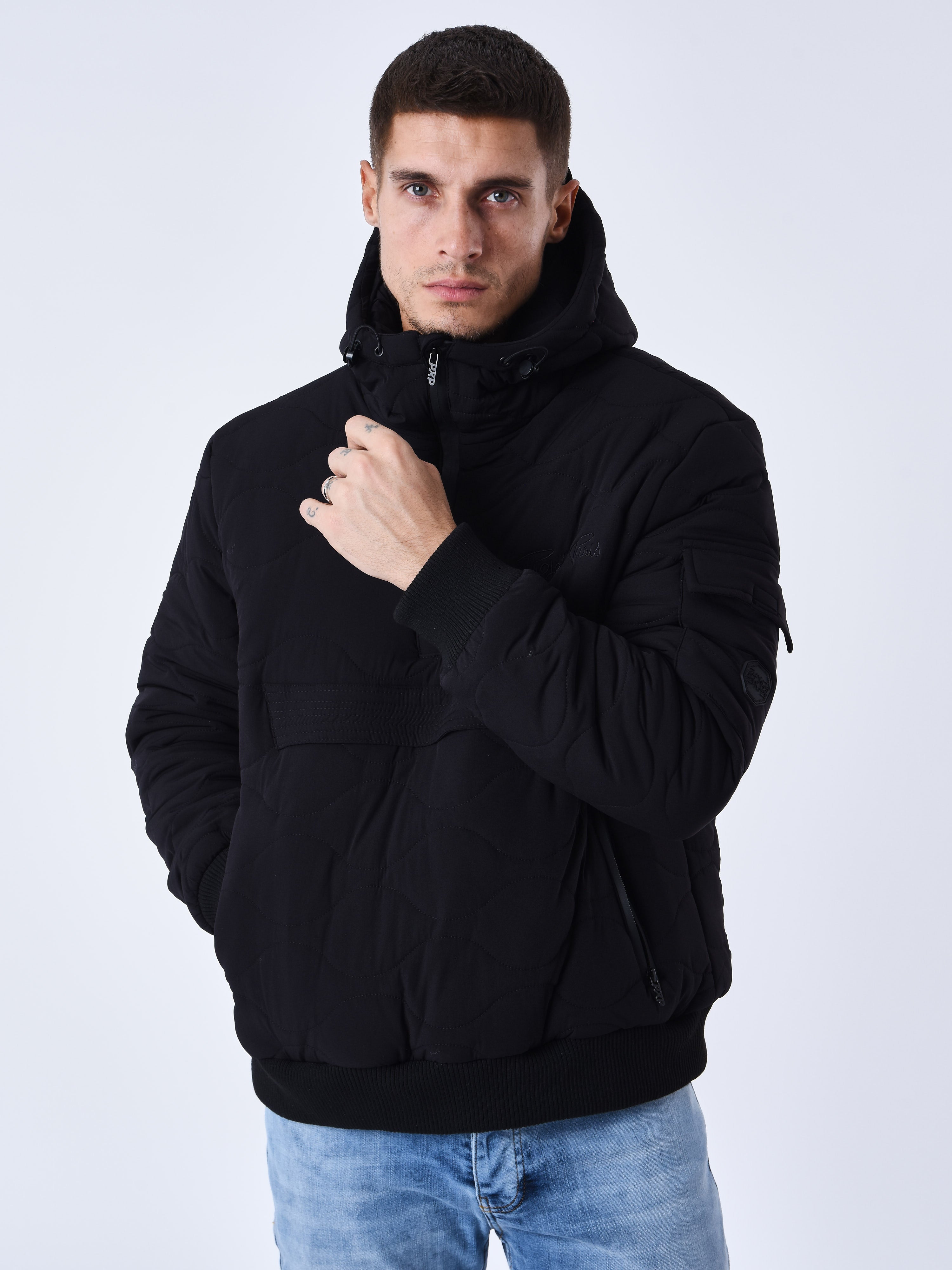 Sweat à Capuche Matelassé Vagues-1