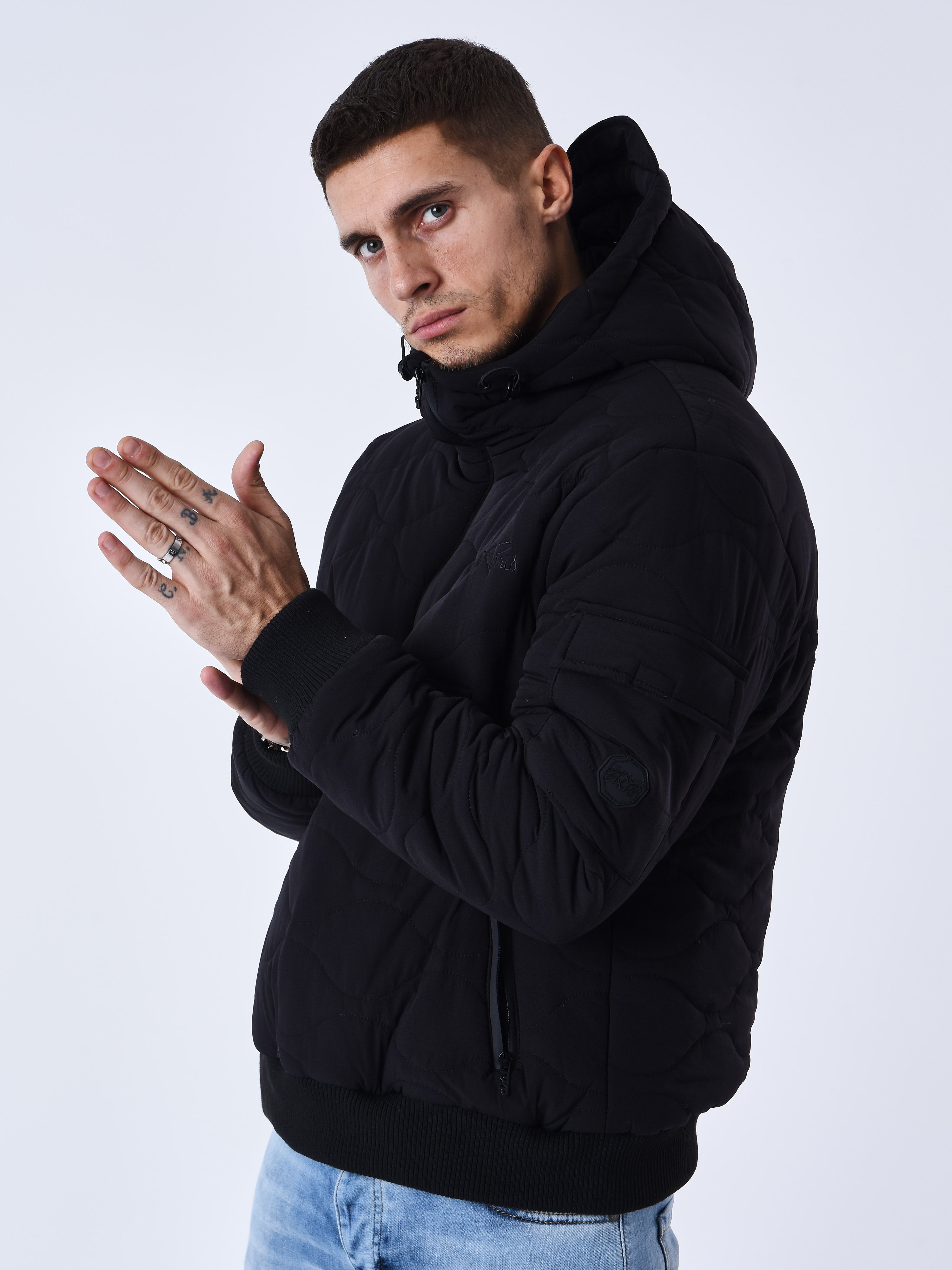 Sweat à Capuche Matelassé Vagues-3