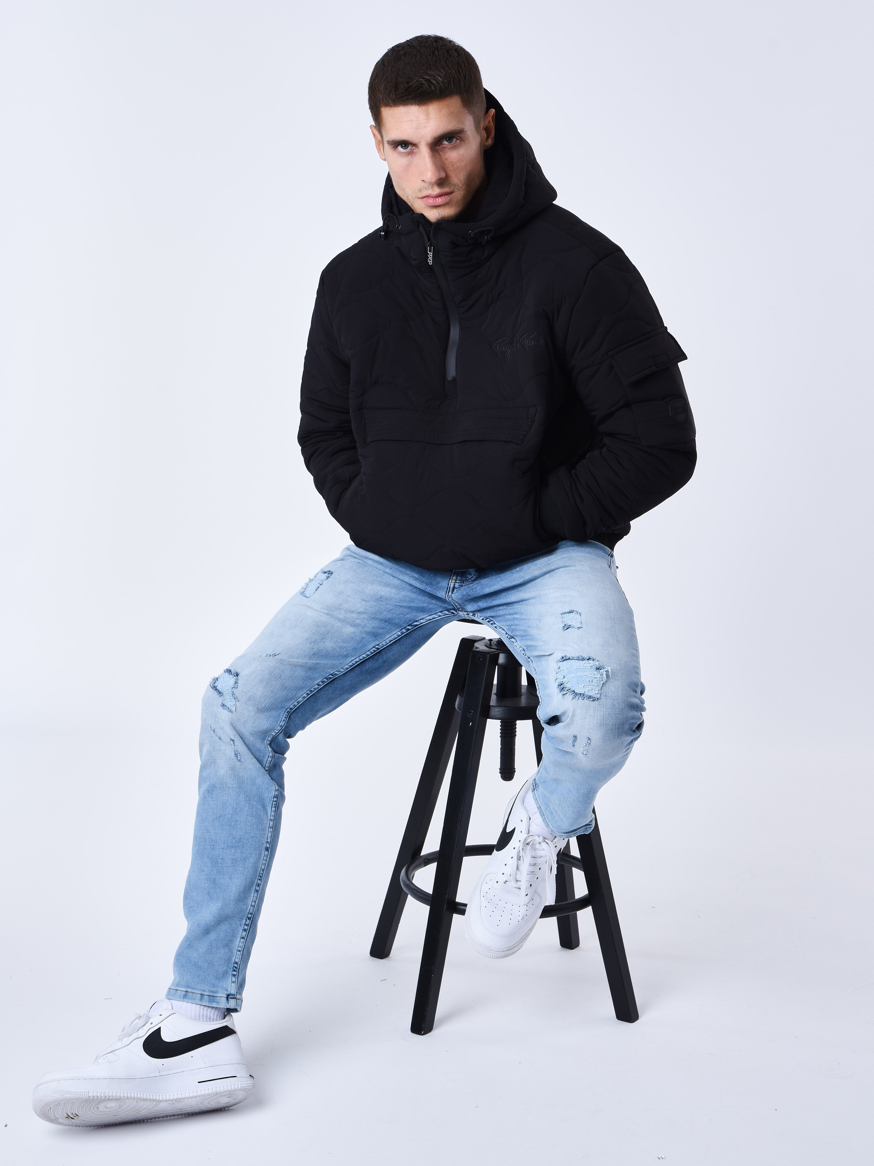 Sweat à Capuche Matelassé Vagues-5