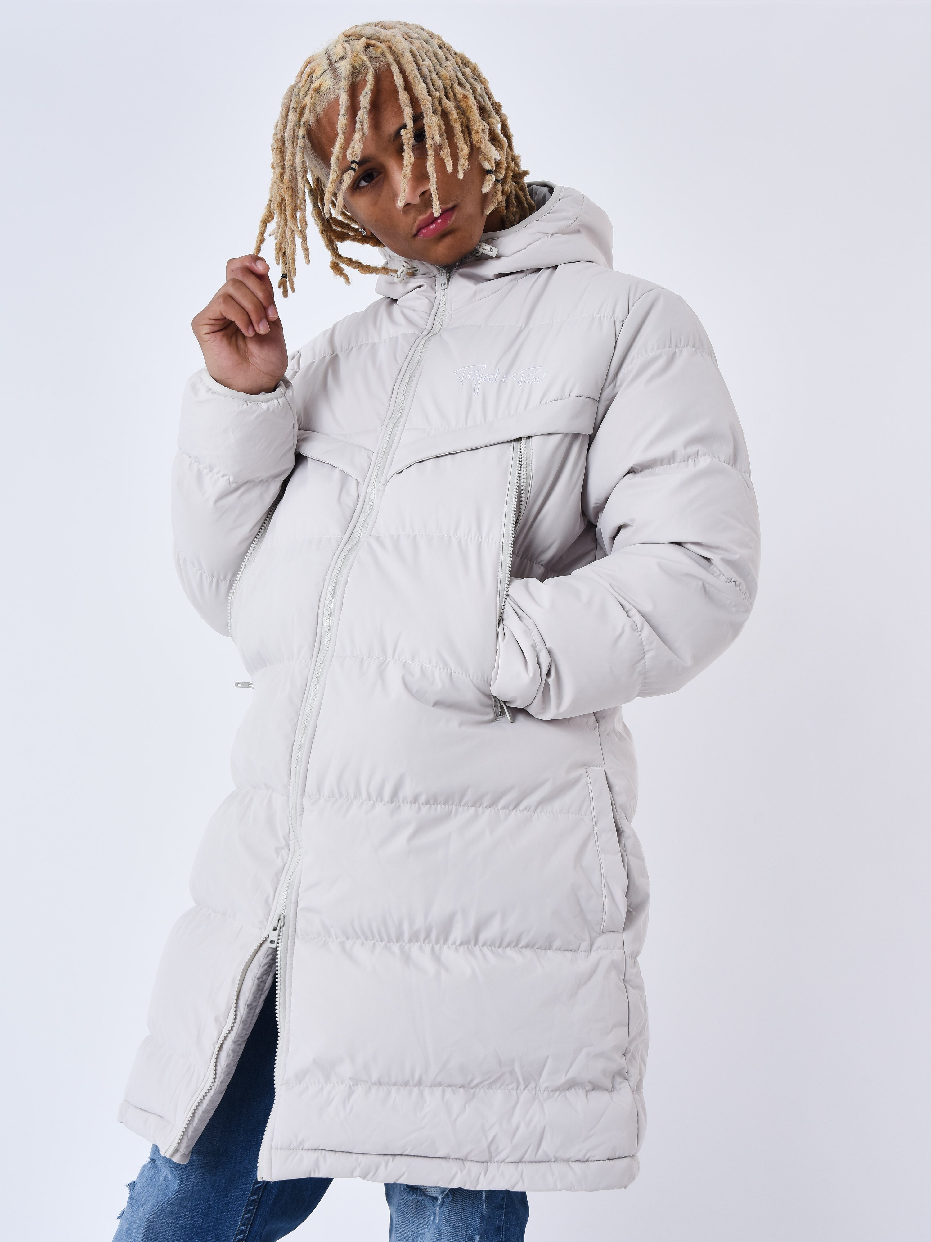 Long Hooded Puffer Jacket-1