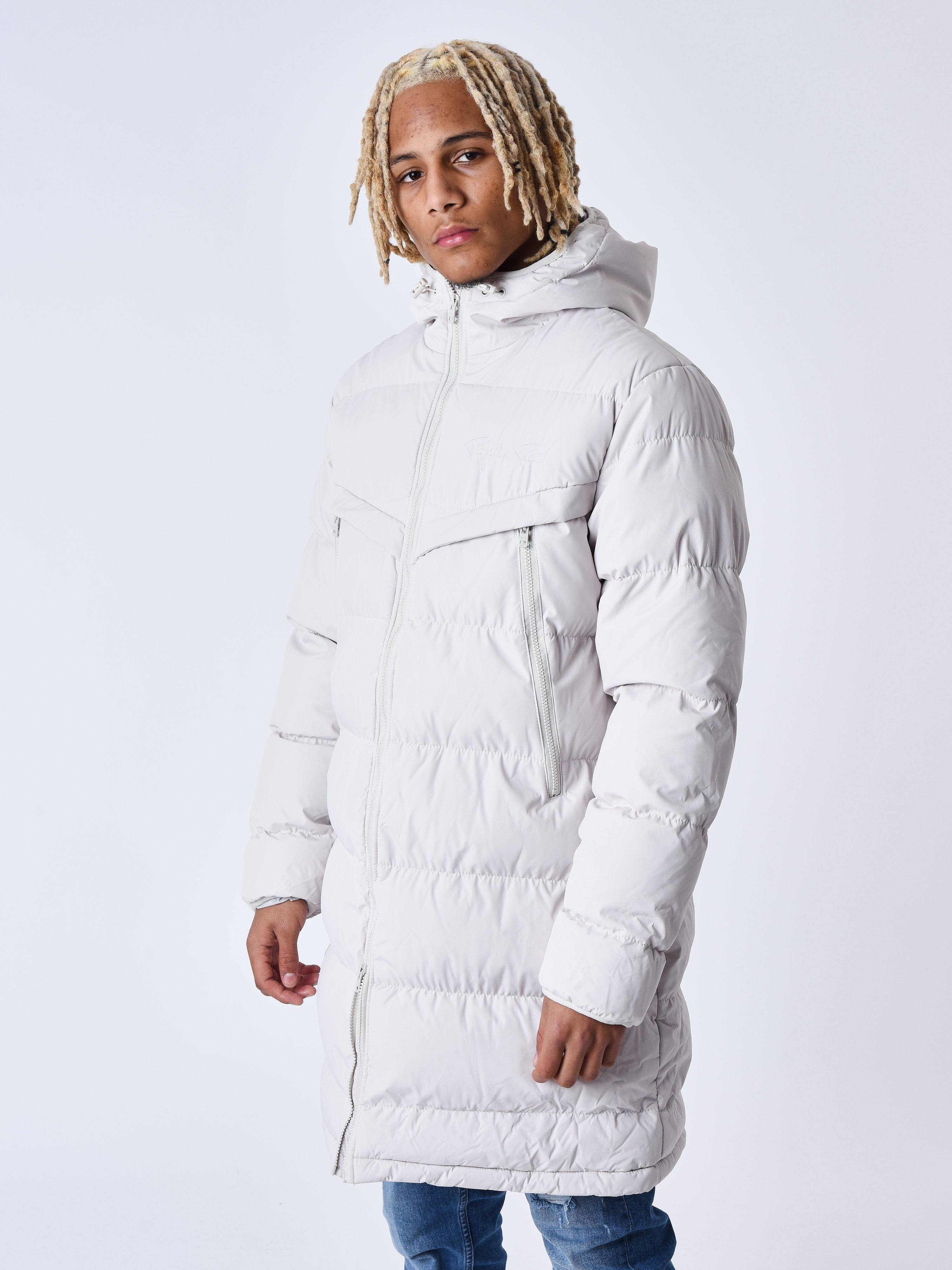 Long Hooded Puffer Jacket-4