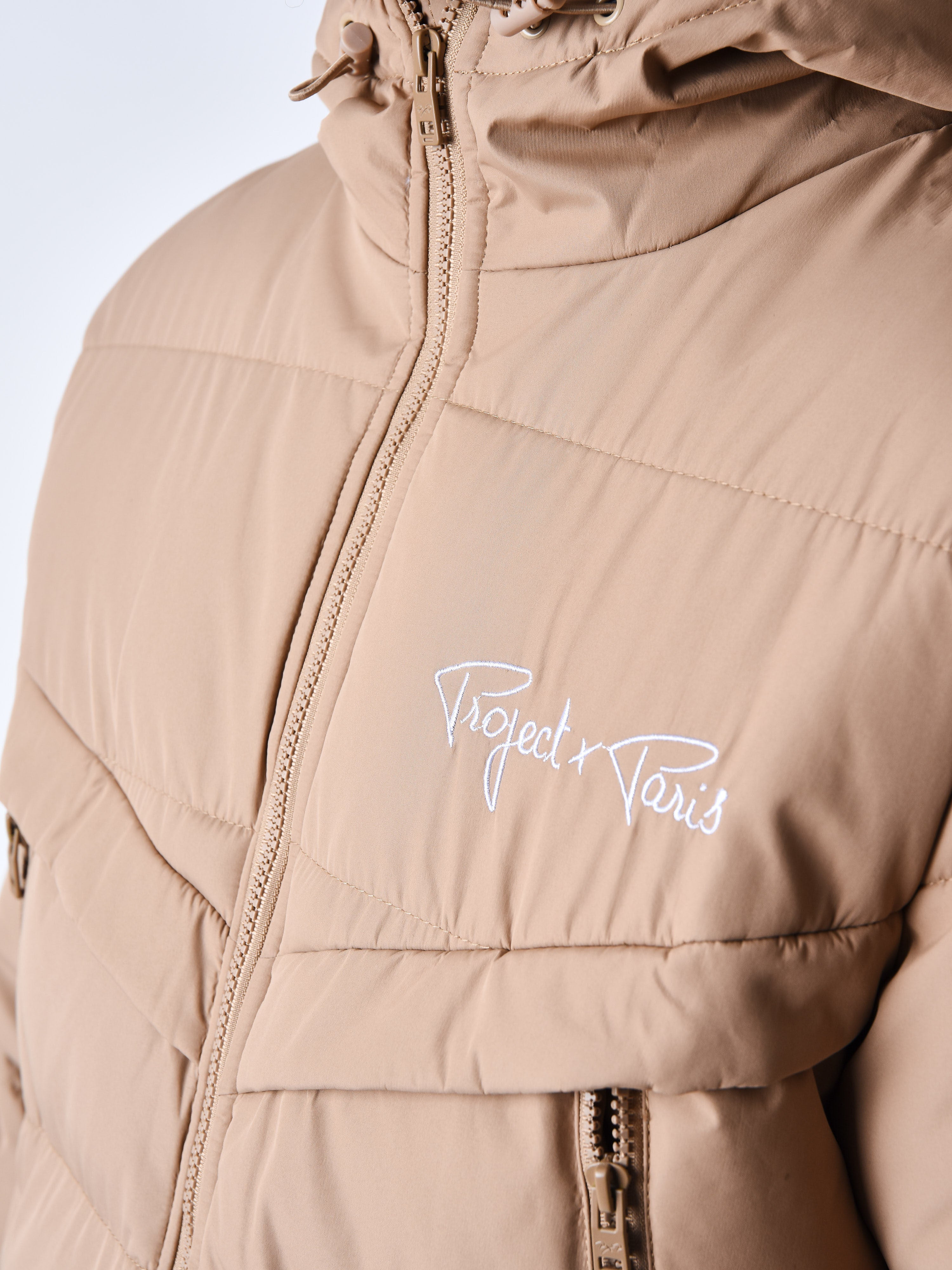Long Hooded Puffer Jacket-2