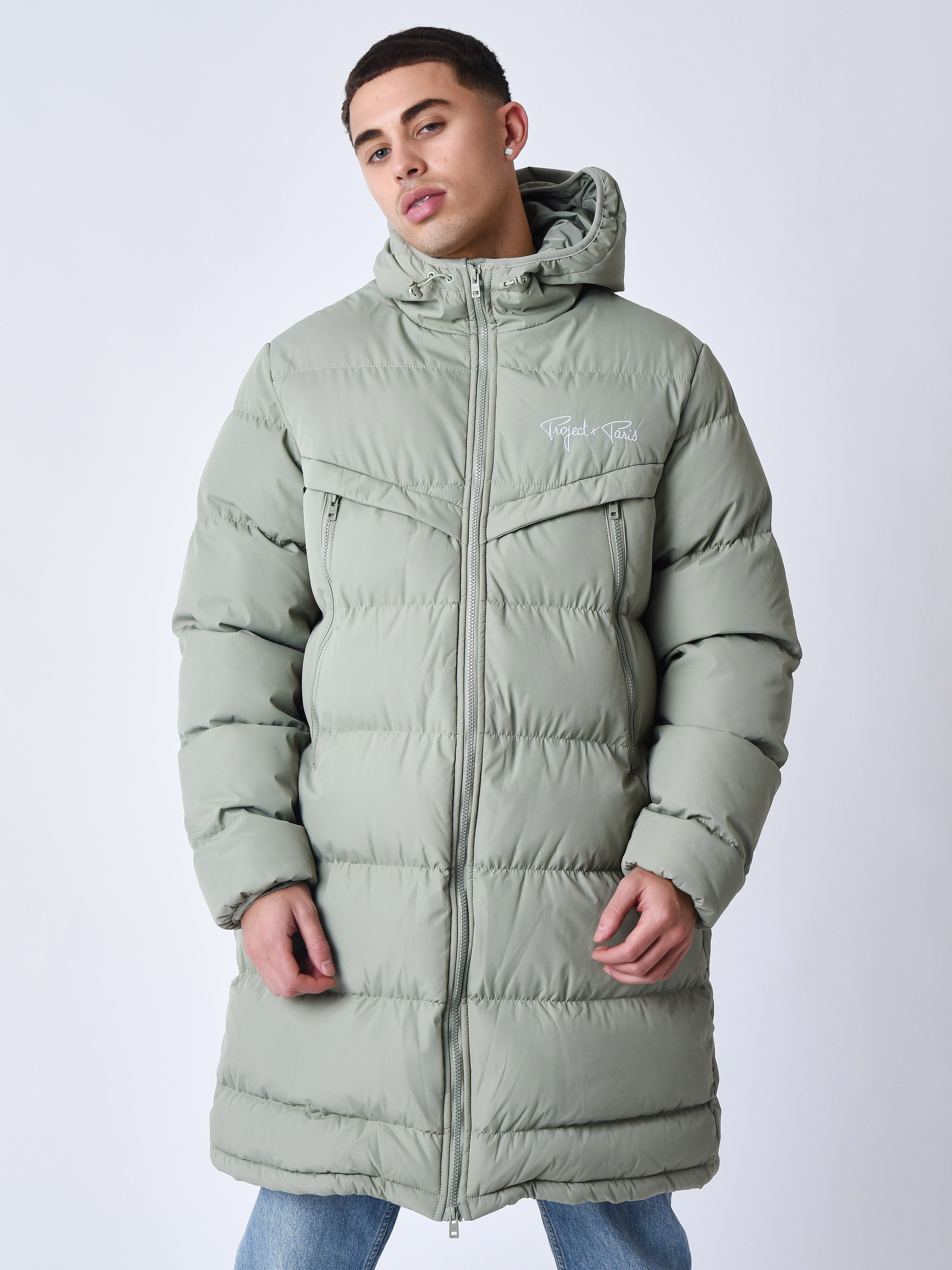 Long Hooded Puffer Jacket-2