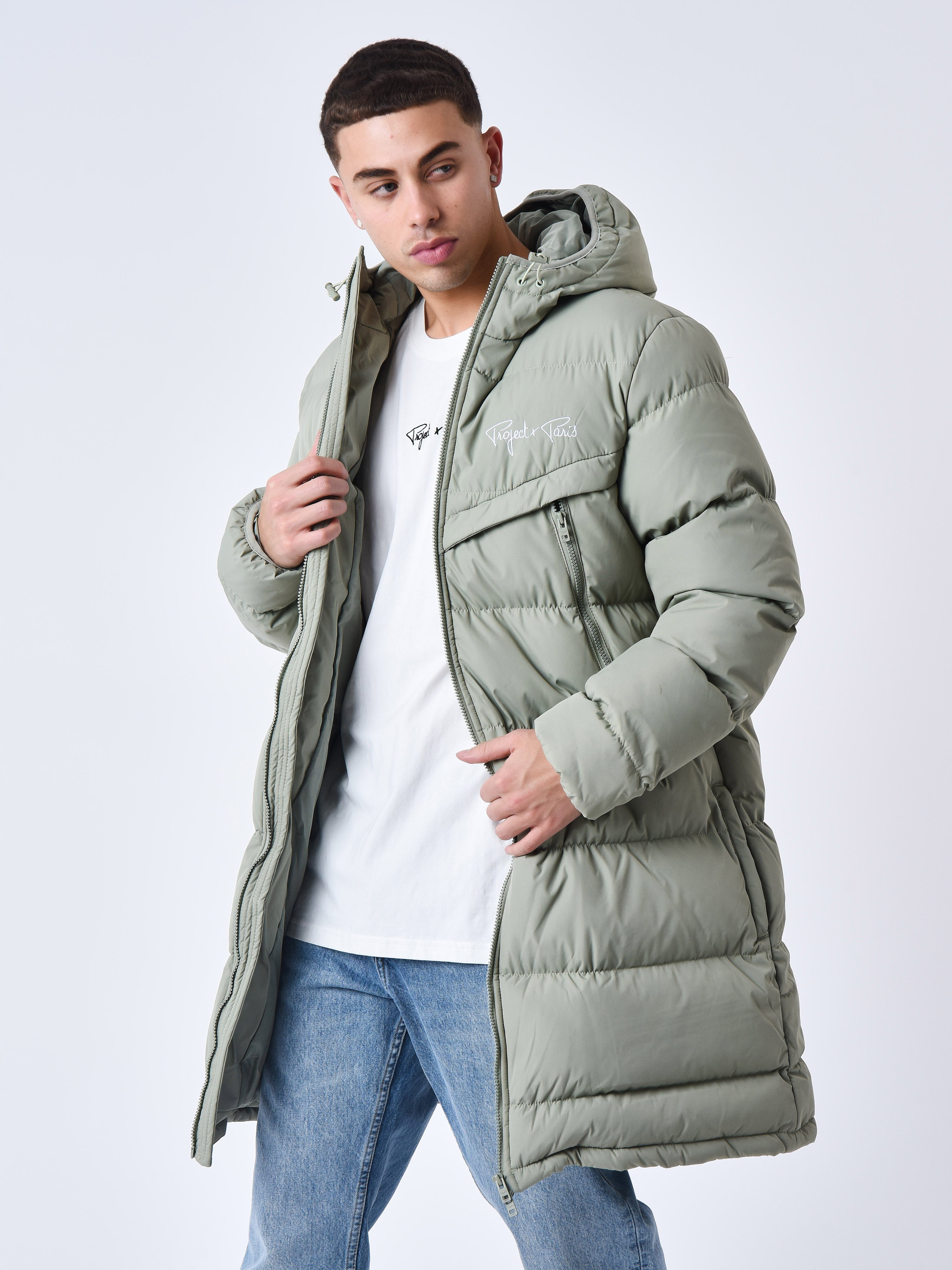 Long Hooded Puffer Jacket-1