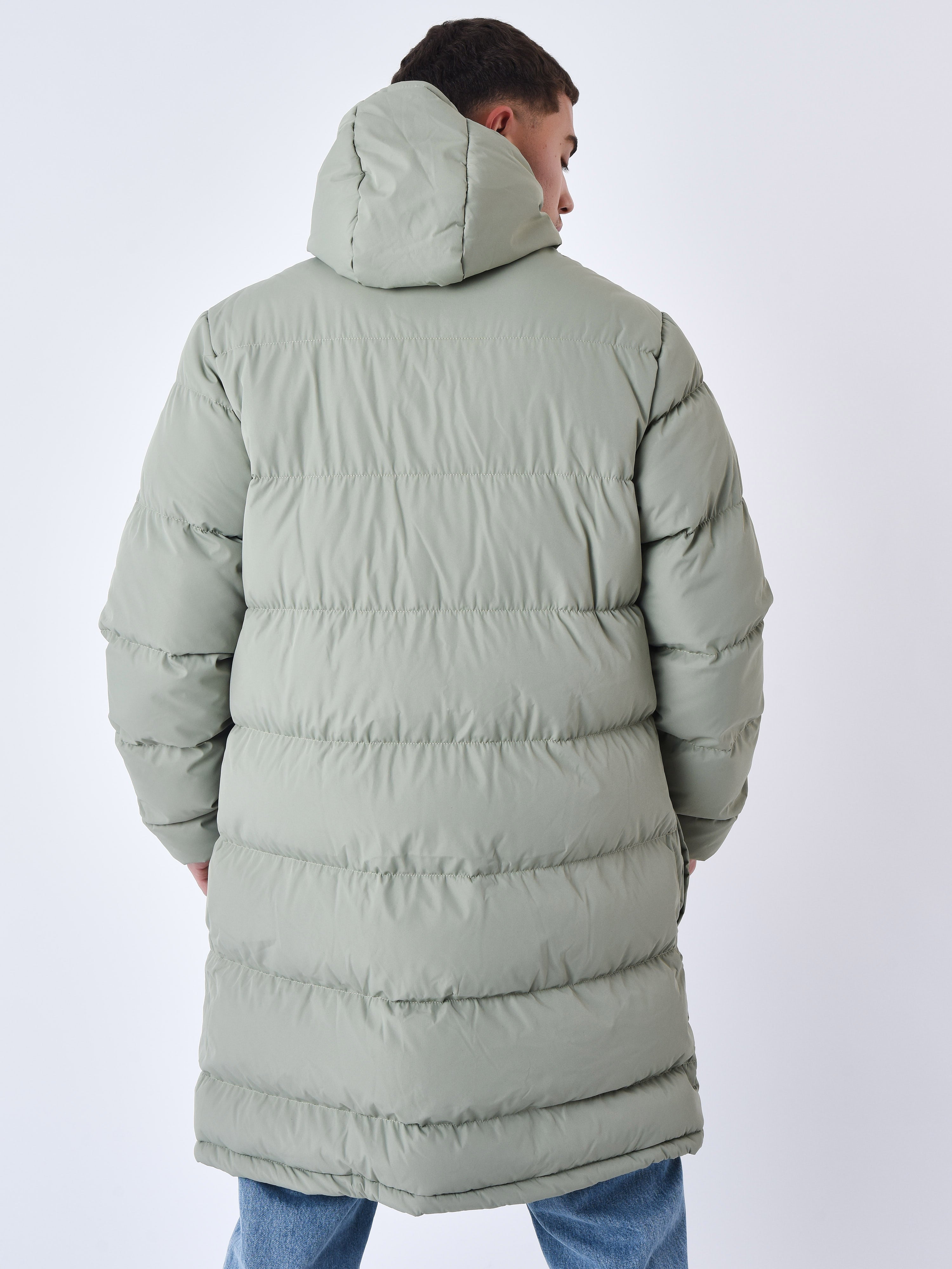Long Hooded Puffer Jacket-3