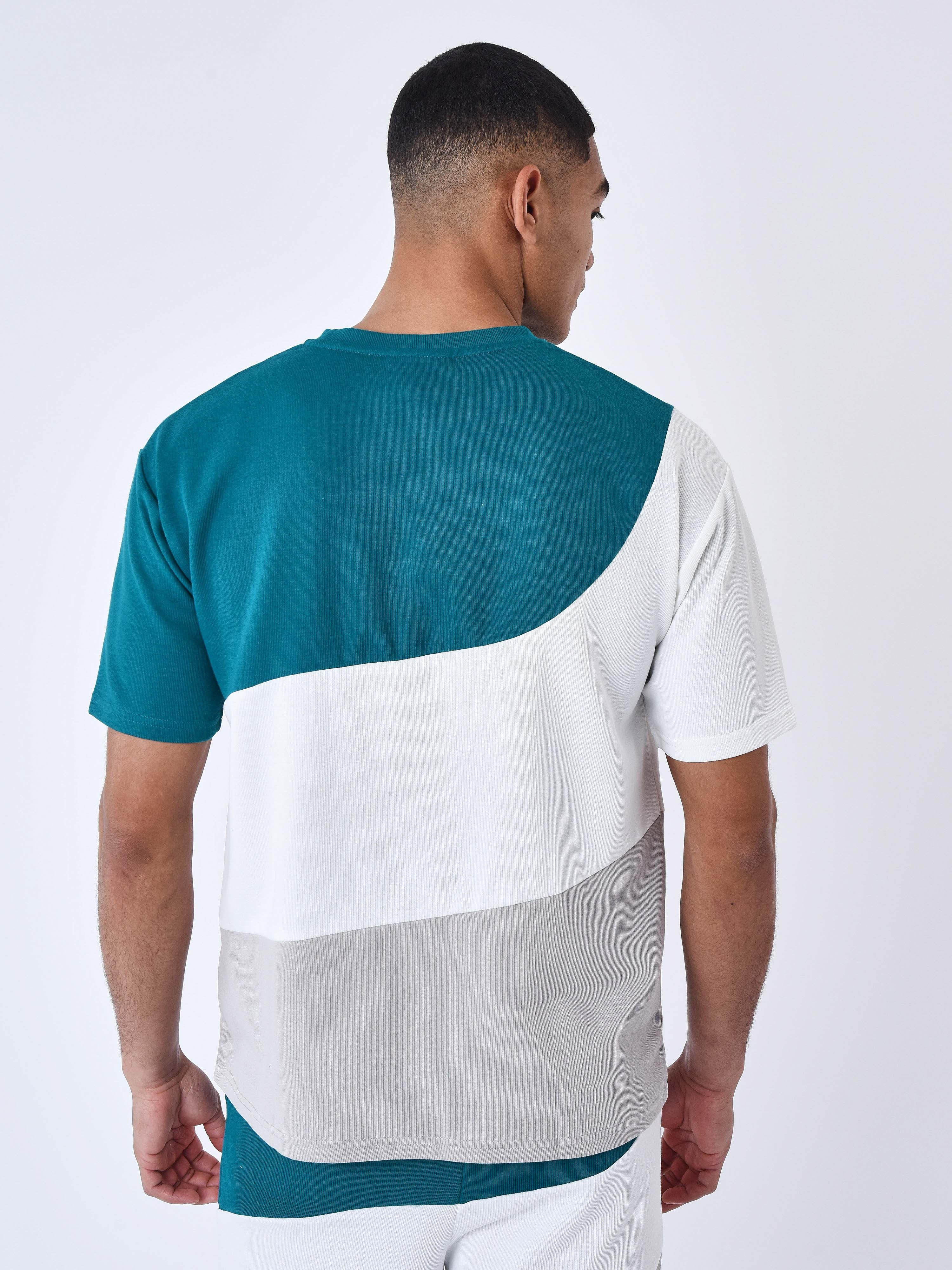 Oversize T-Shirt Tricolor Mesh Style-5