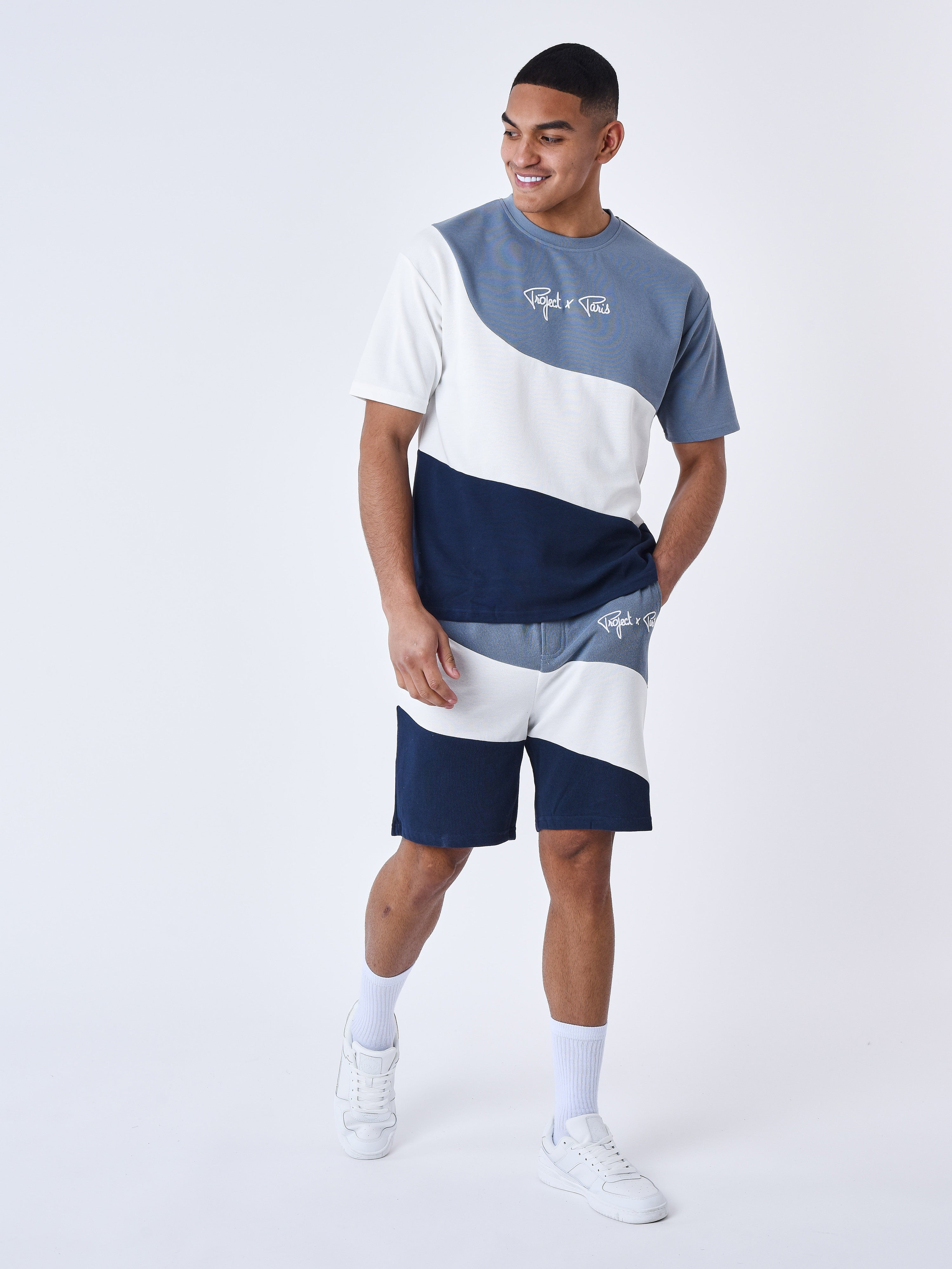 Oversized Tricolor Mesh Style T-shirt-3