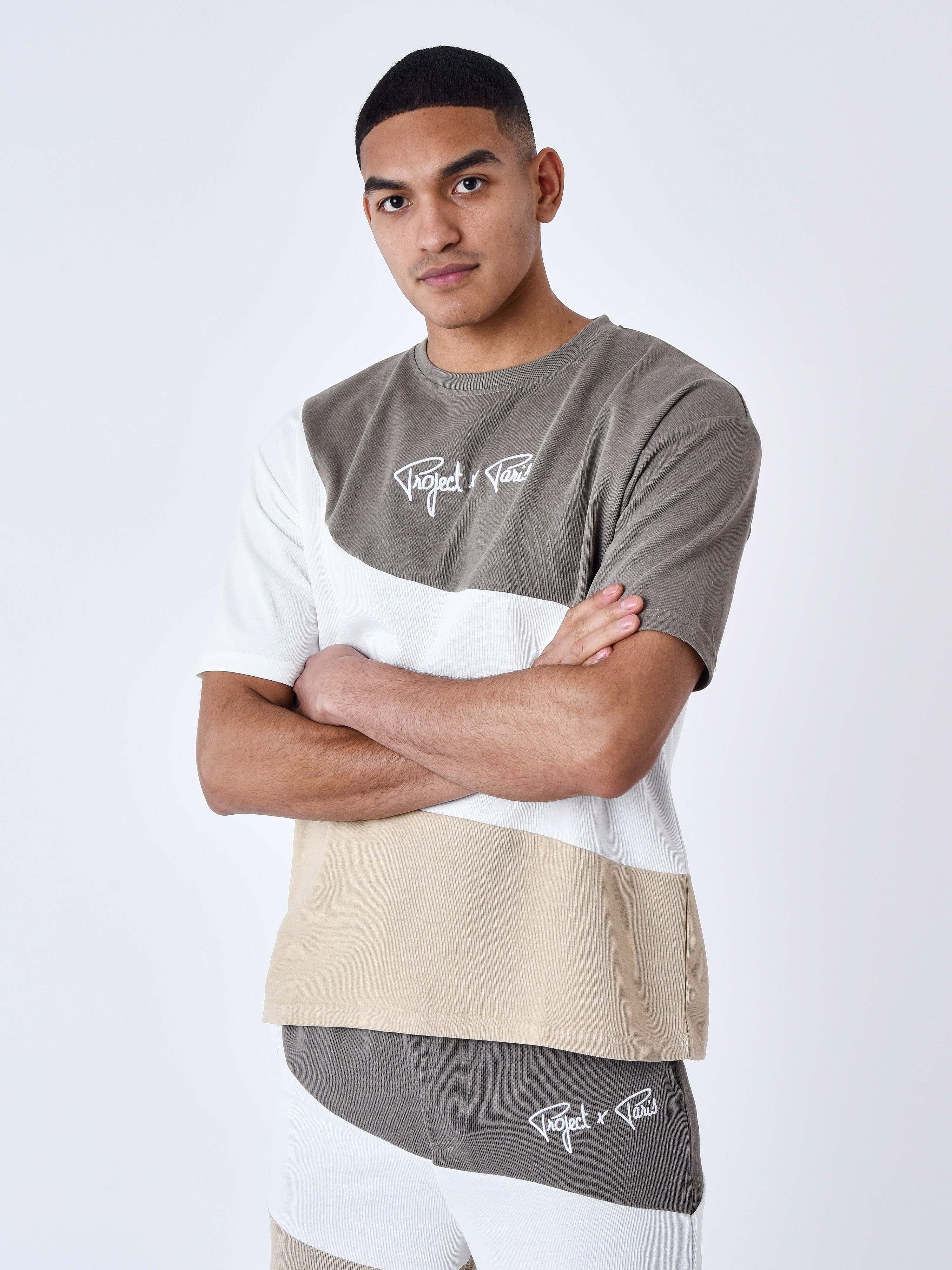 T-shirt oversize Tricolore Stile Maglia-2