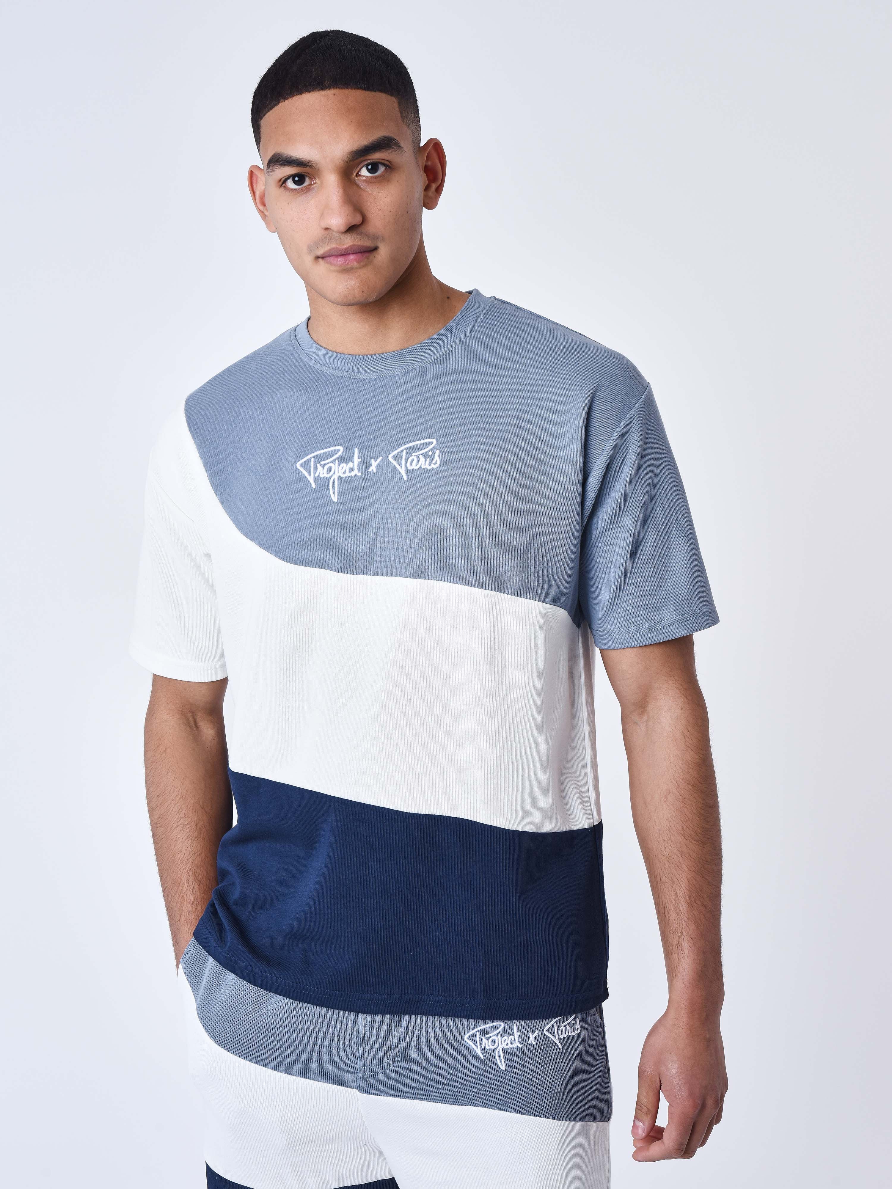 Oversized Tricolor Mesh Style T-shirt-2