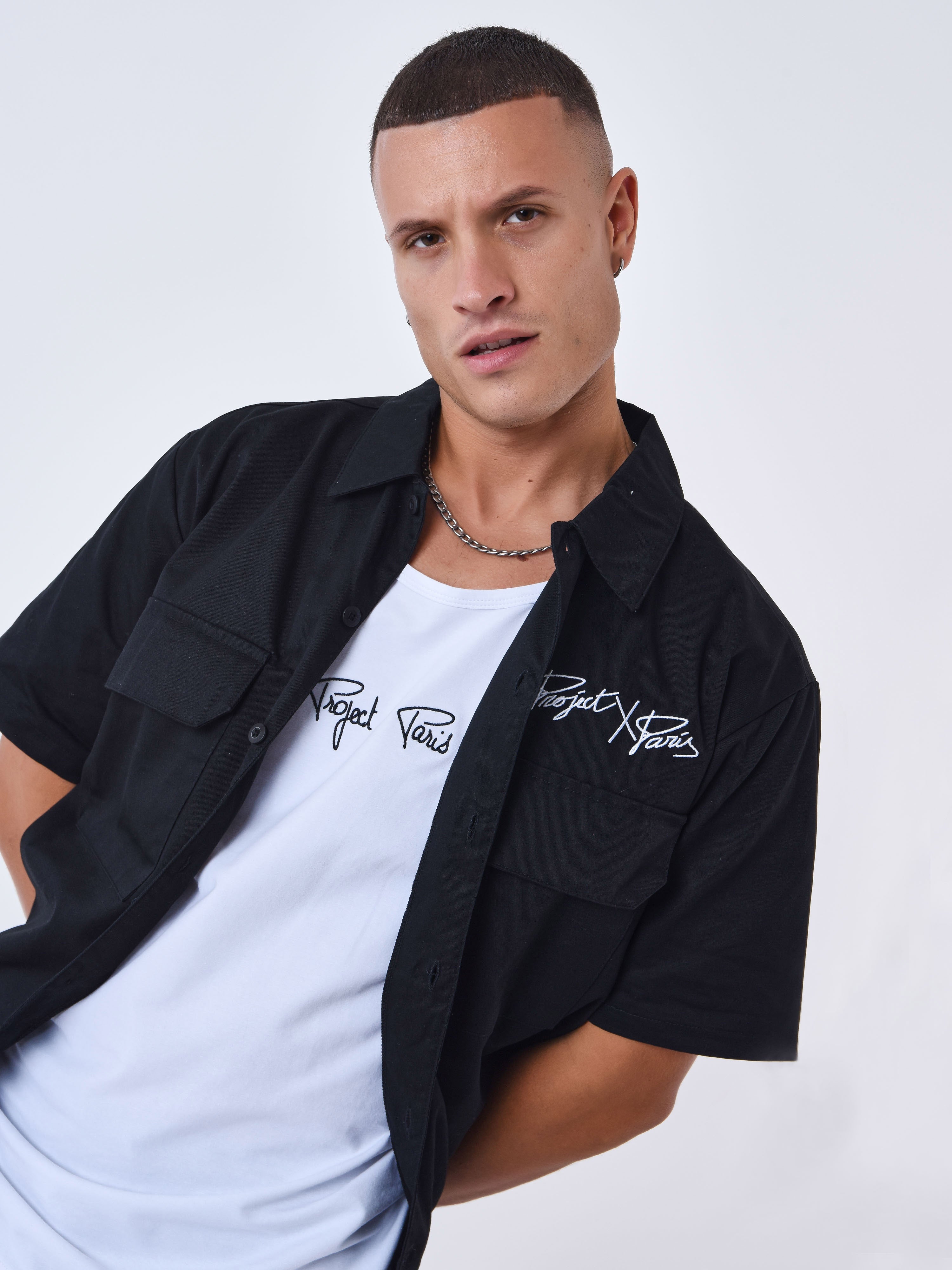 Plain short-sleeve shirt with pockets – PXP