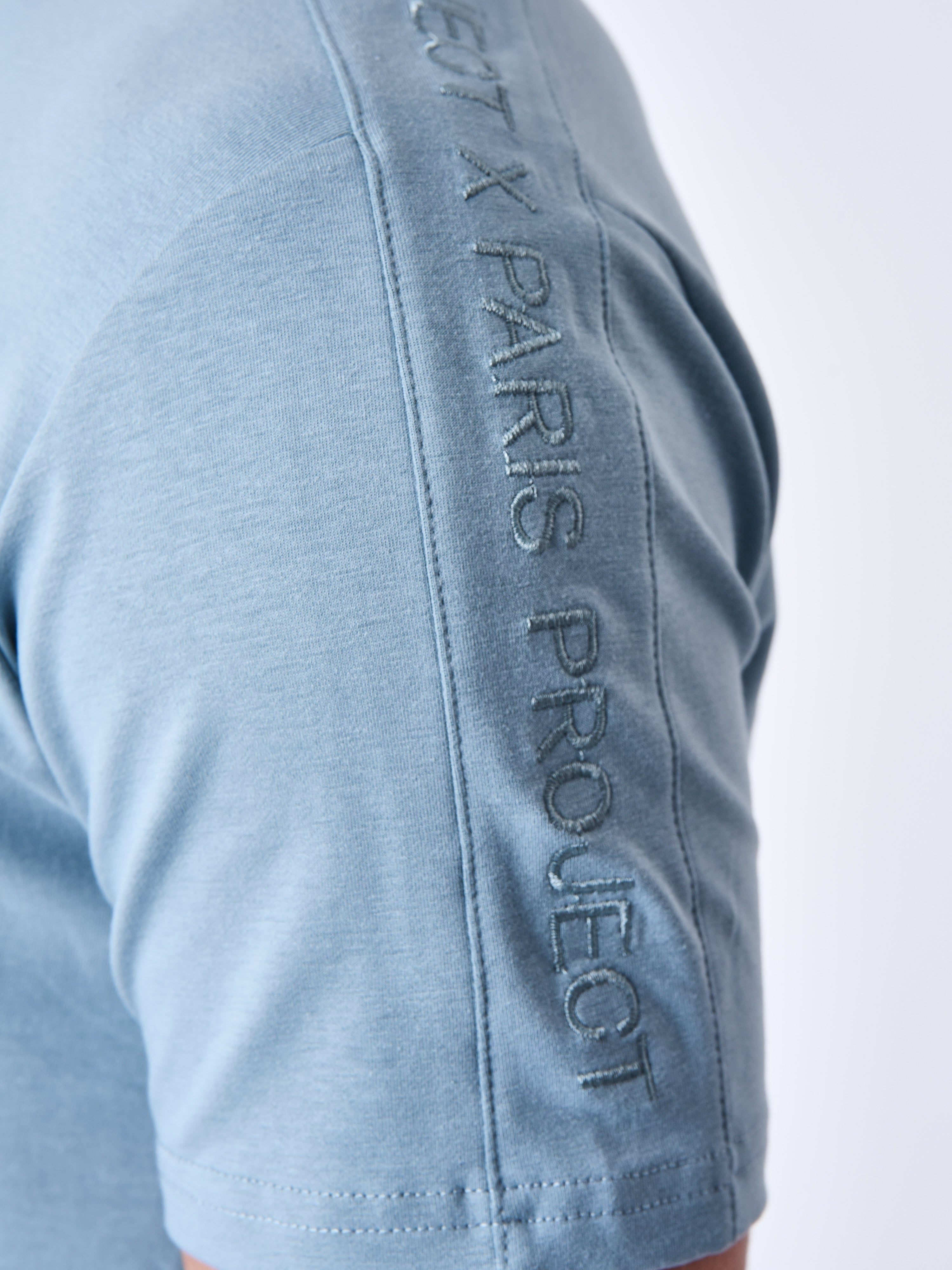 T-shirt Bande épaules logo brodé-7