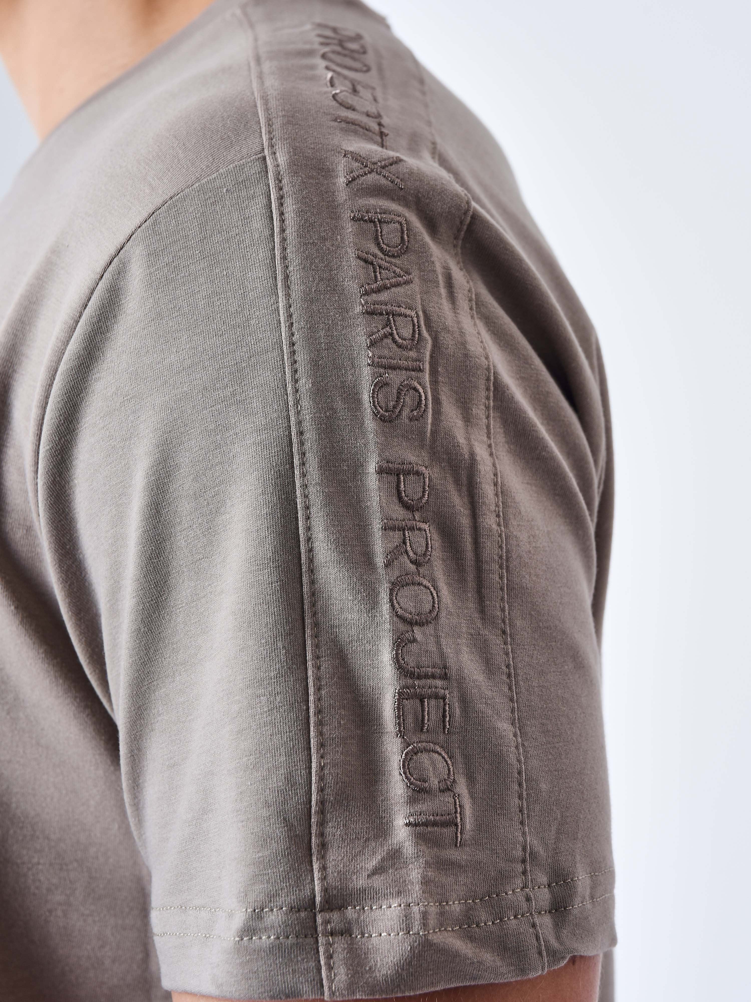 T-shirt Bande épaules logo brodé-7