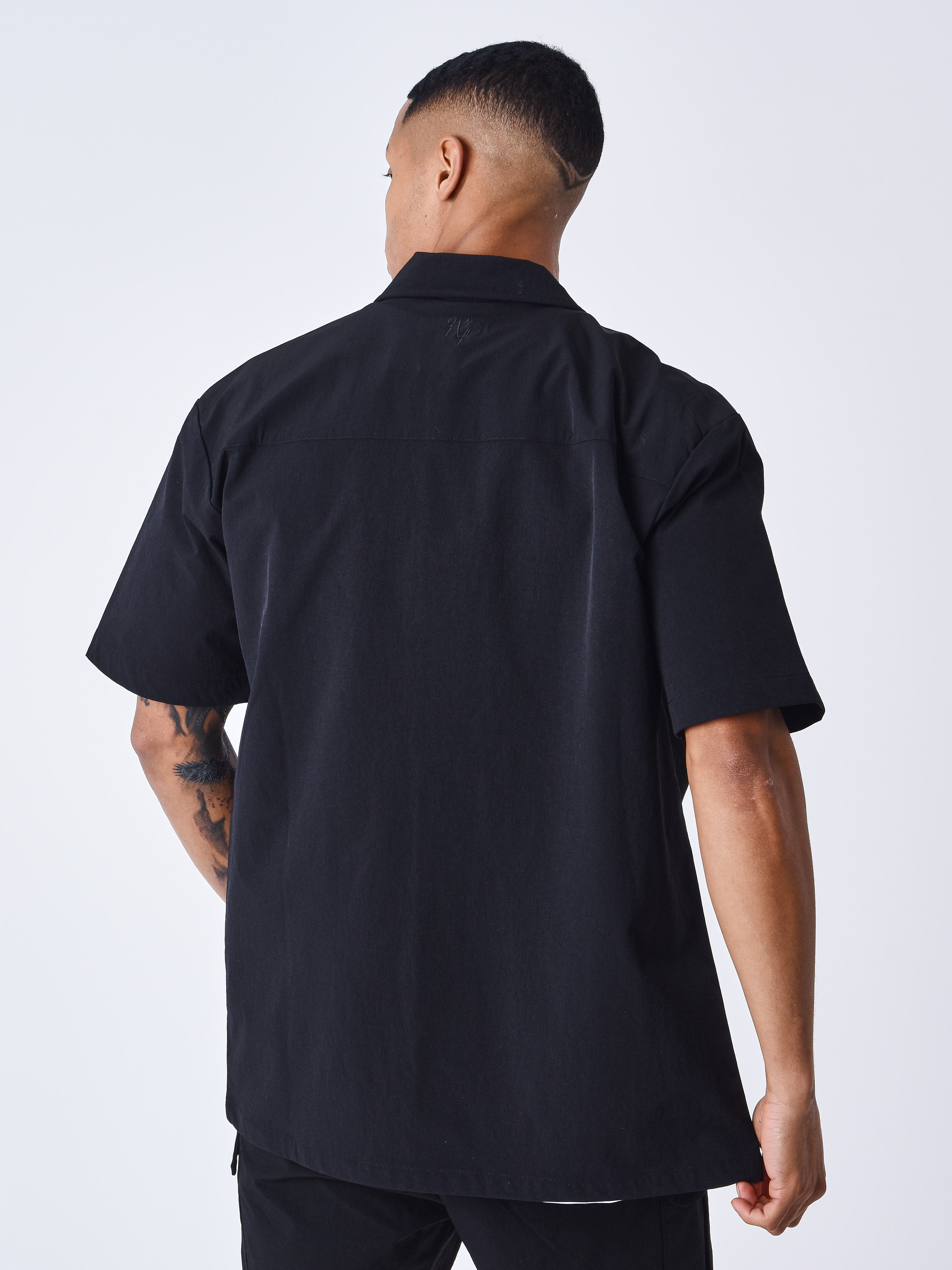 Chemise manches courtes uni texturé-12