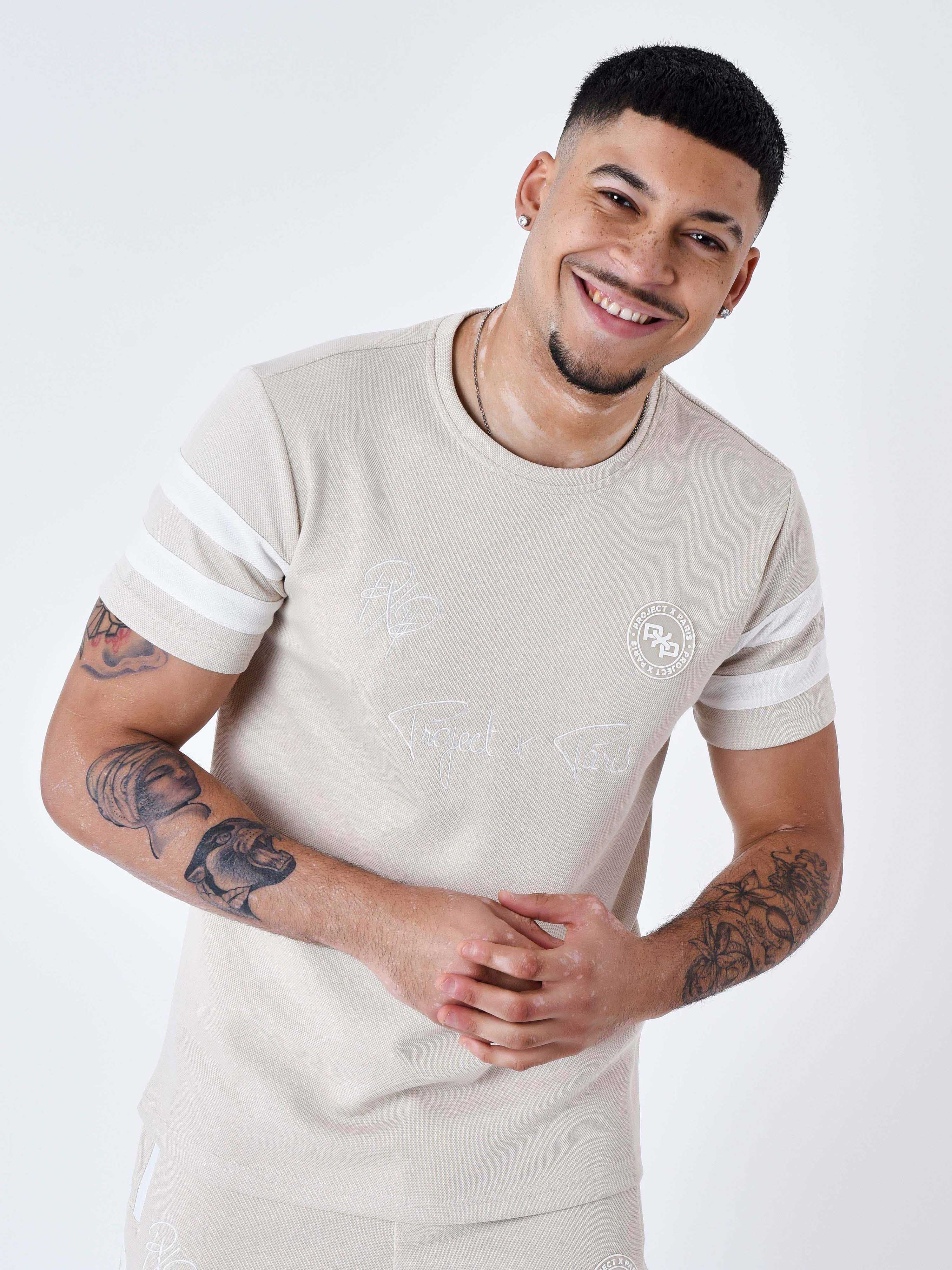 T-shirt Gestikte band-4