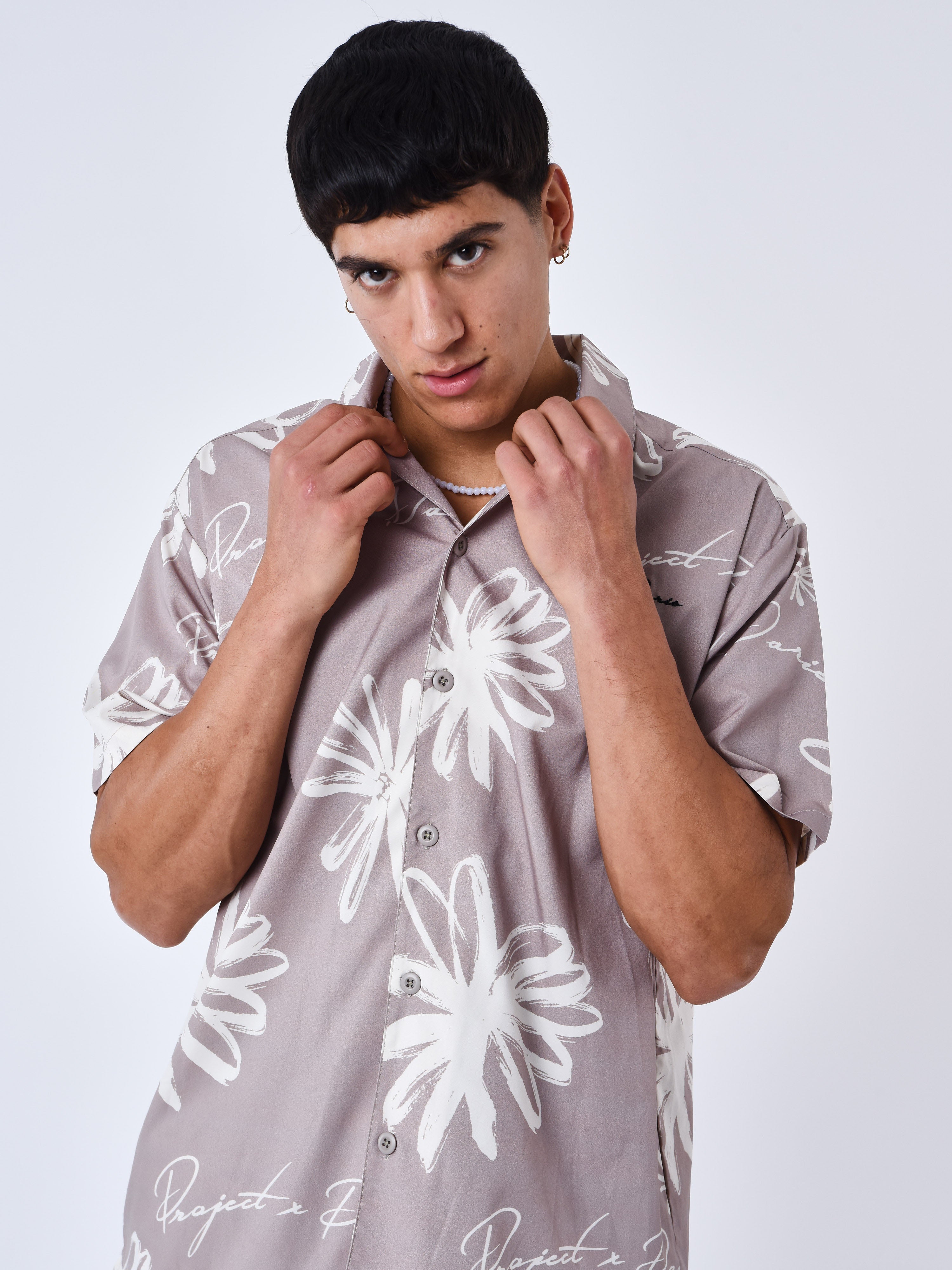 All-over floral sketch shirt-1