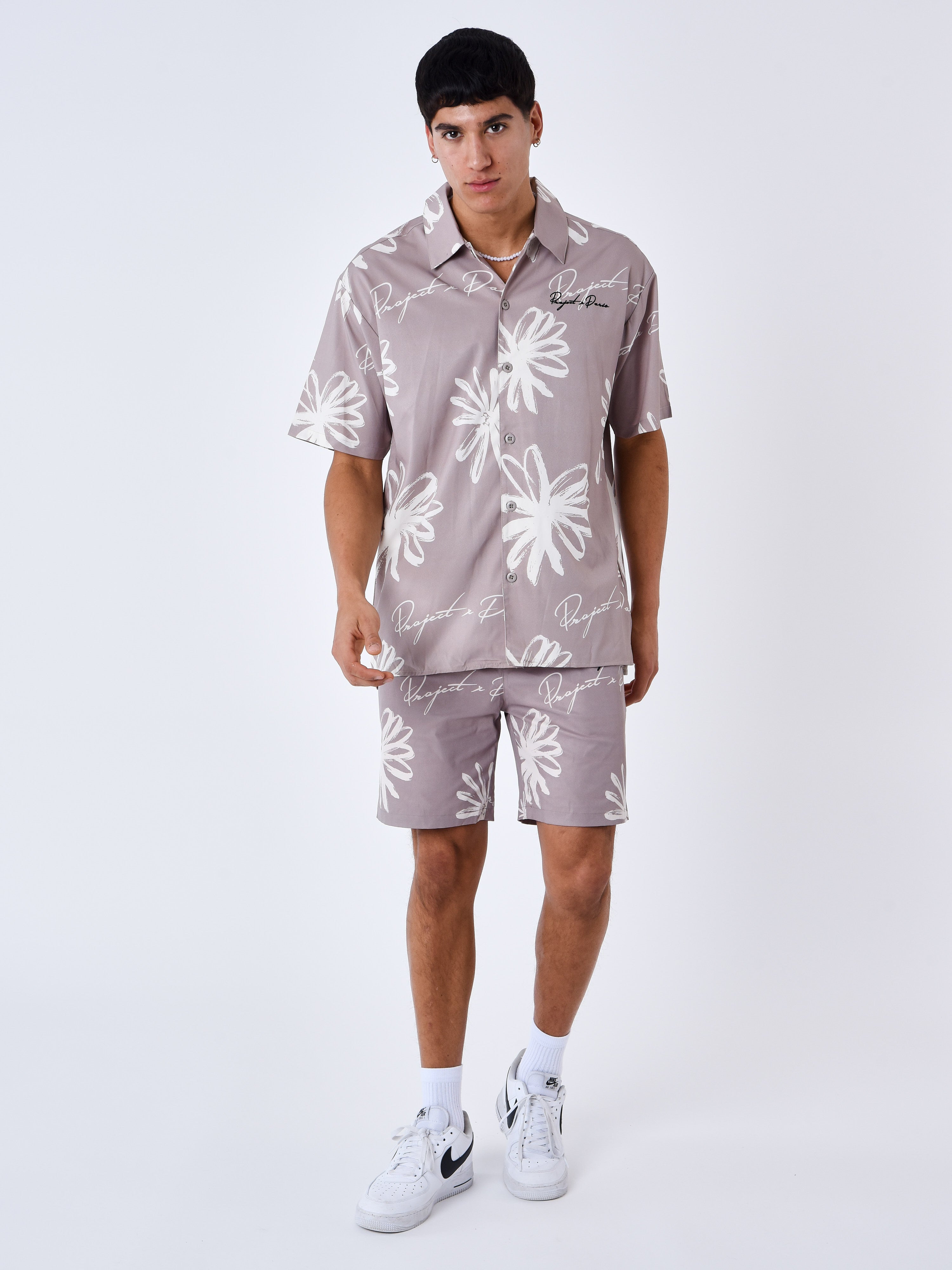 All-over floral sketch shirt-4