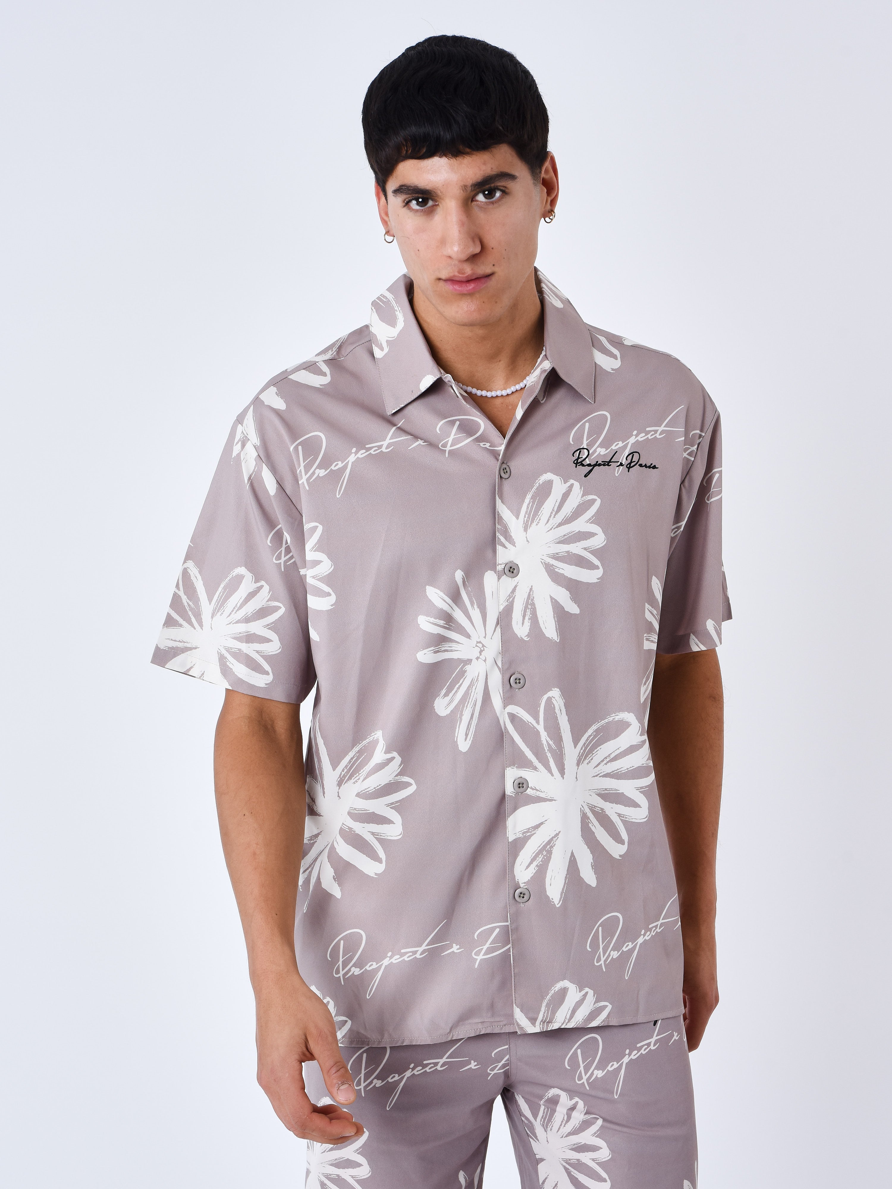 All-over floral sketch shirt-3