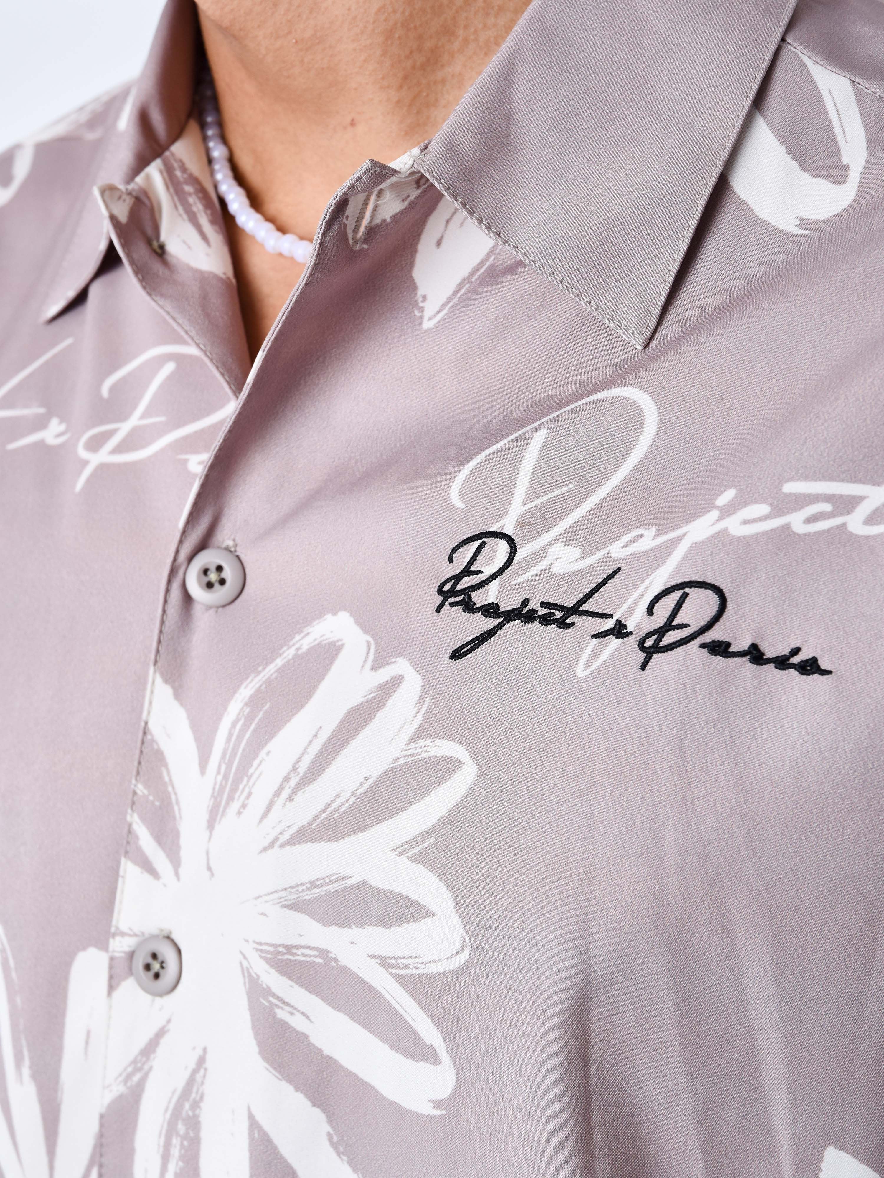 All-over floral sketch shirt-7