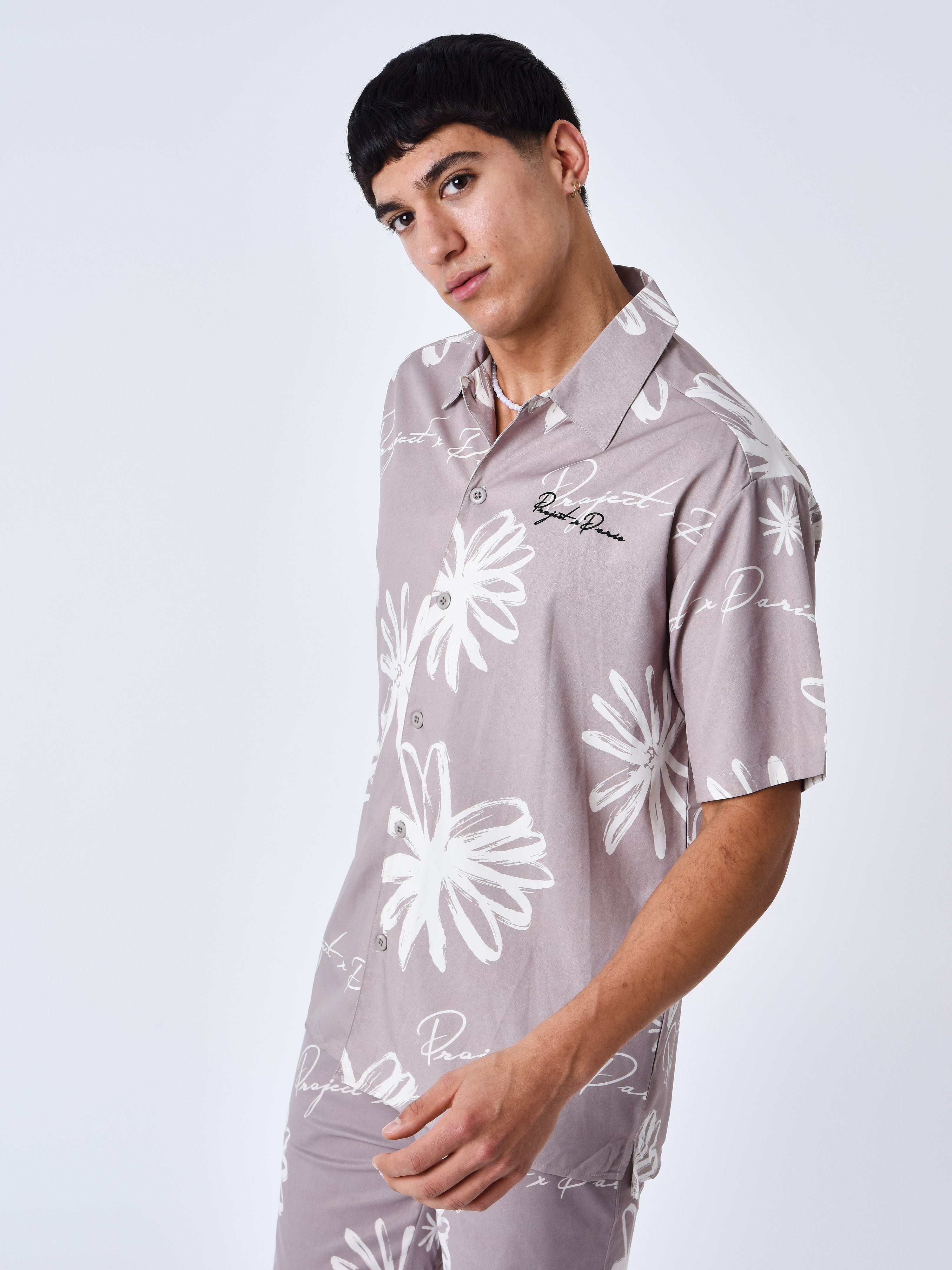 All-over floral sketch shirt-5