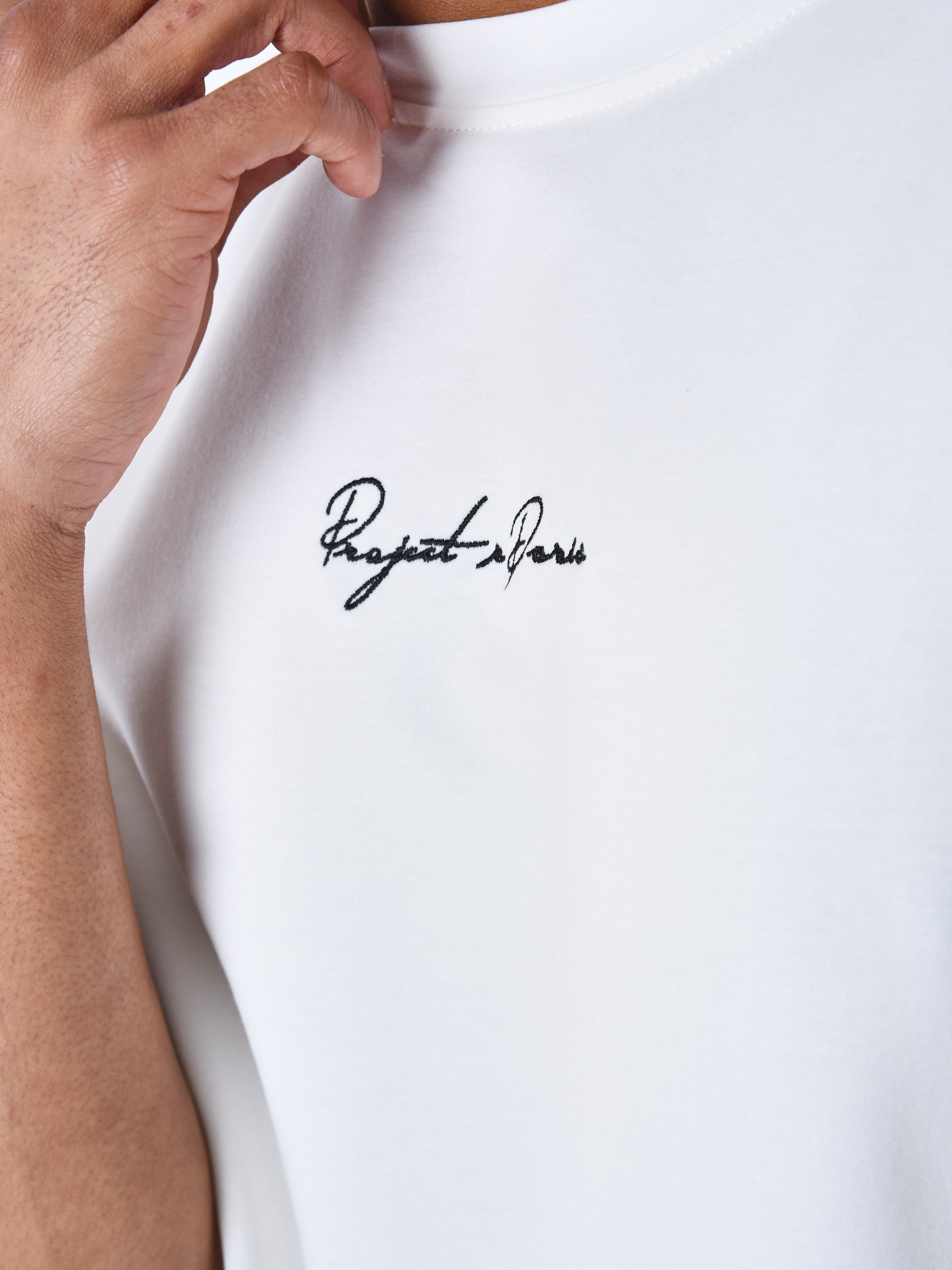 Signature embroidery T-shirt-6