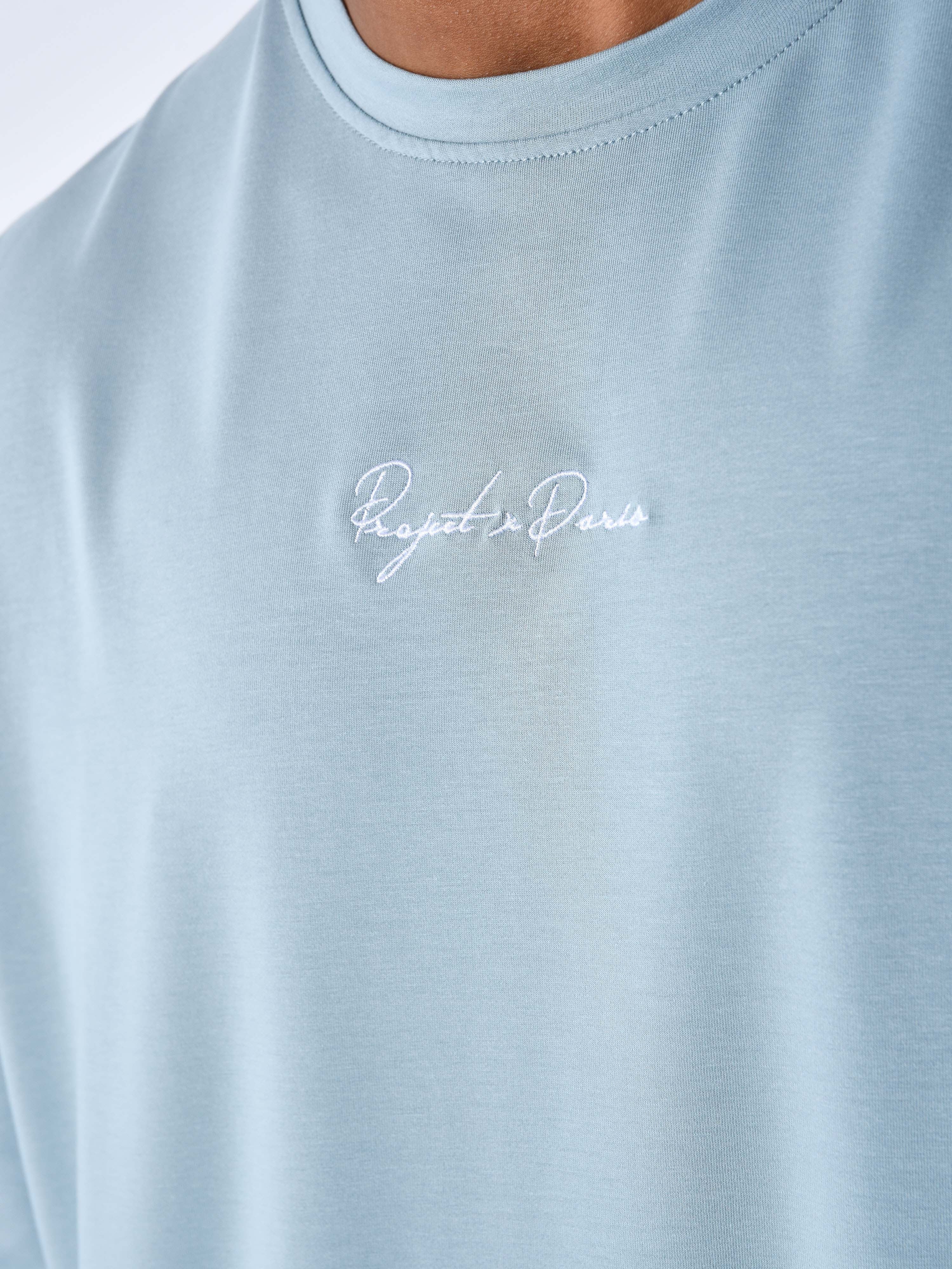 Signature embroidery T-shirt-6