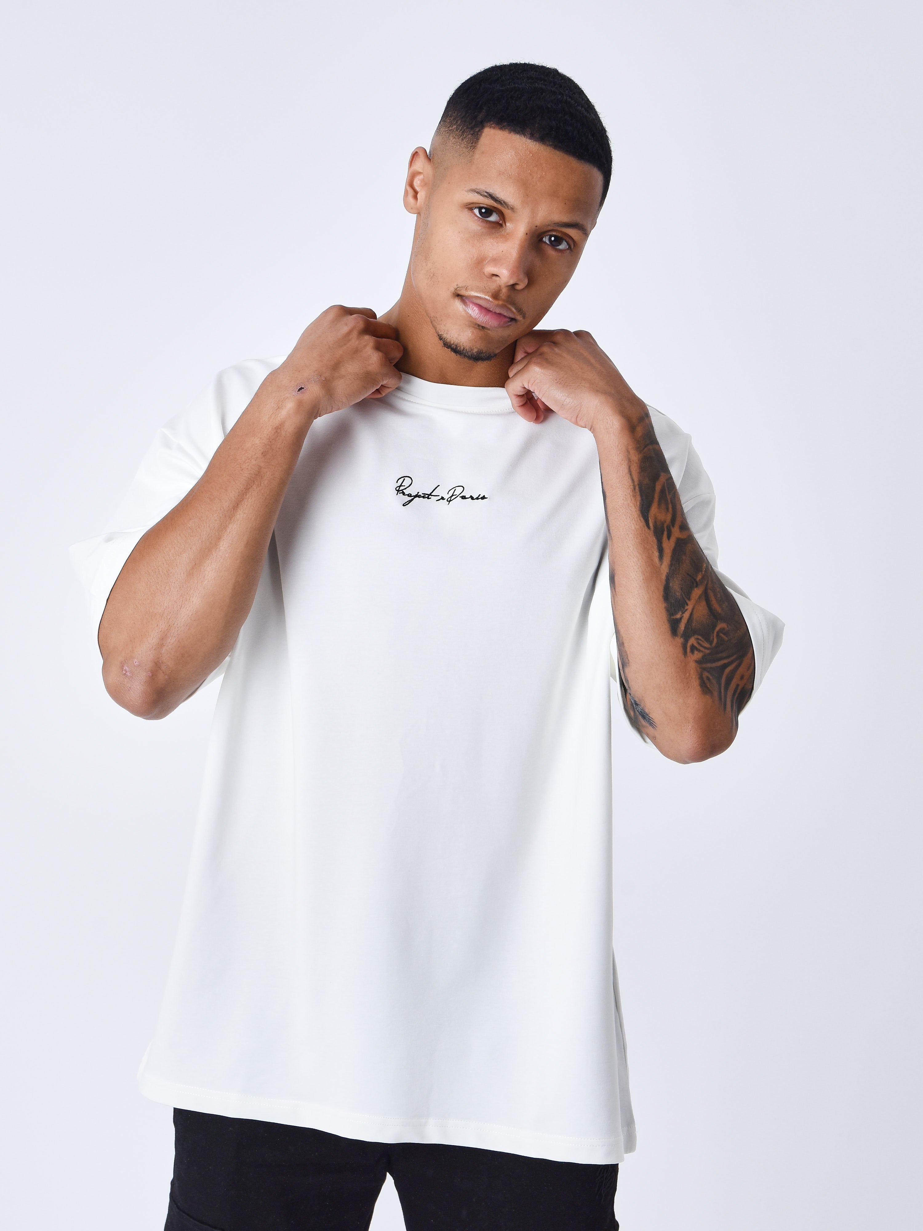 Signature embroidery T-shirt-2