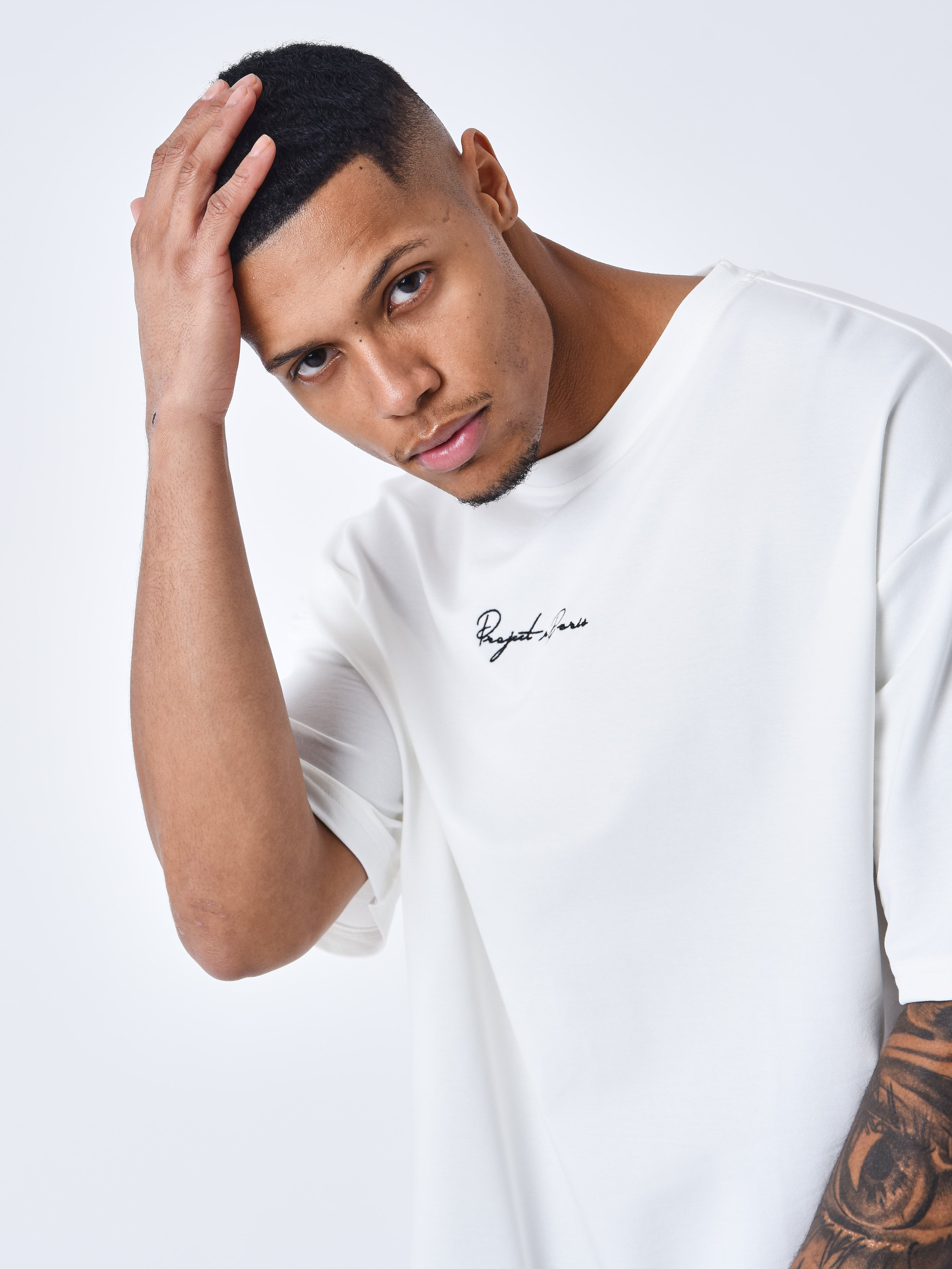Signature embroidery T-shirt-1