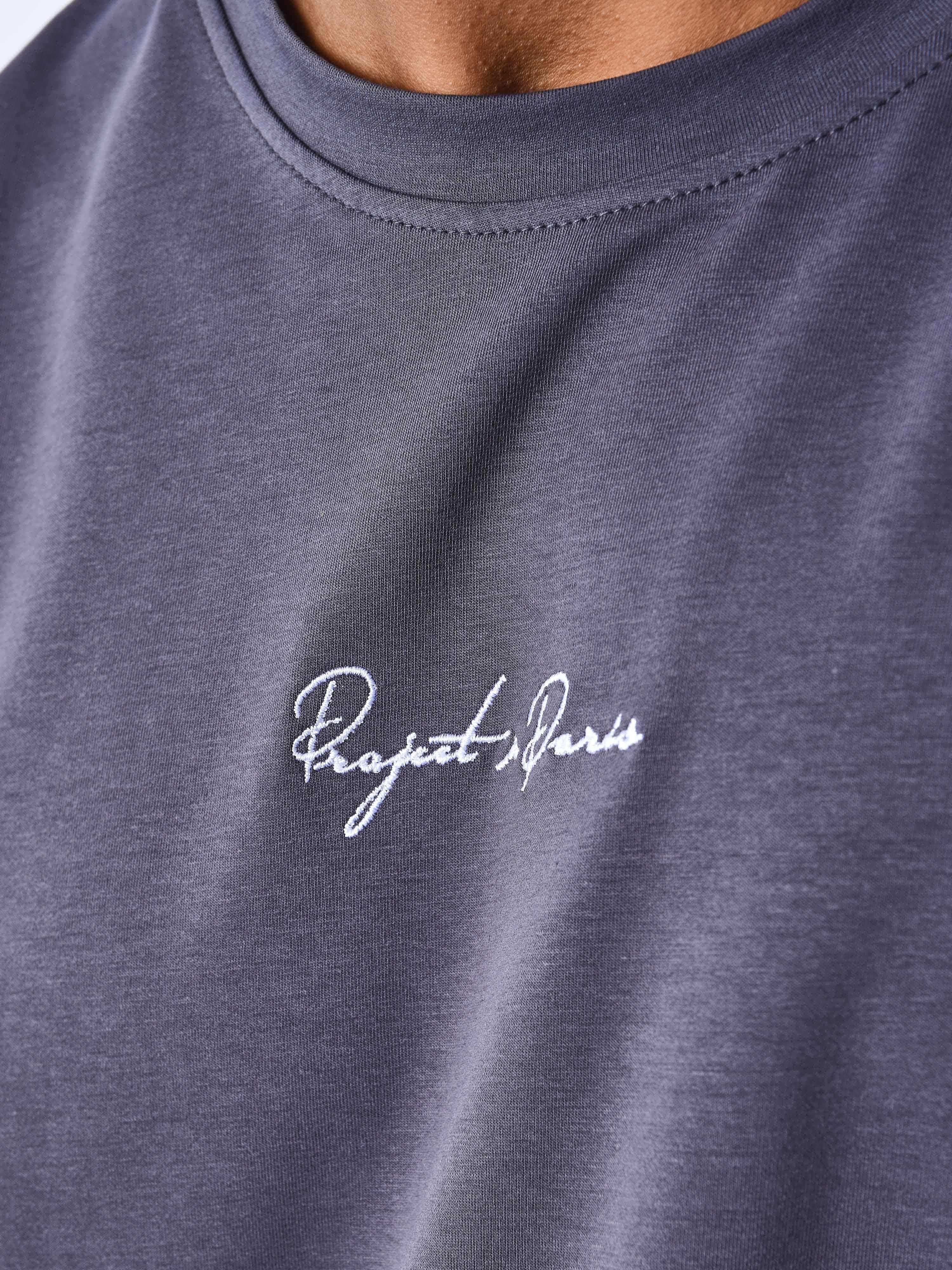 Signature embroidery T-shirt-6
