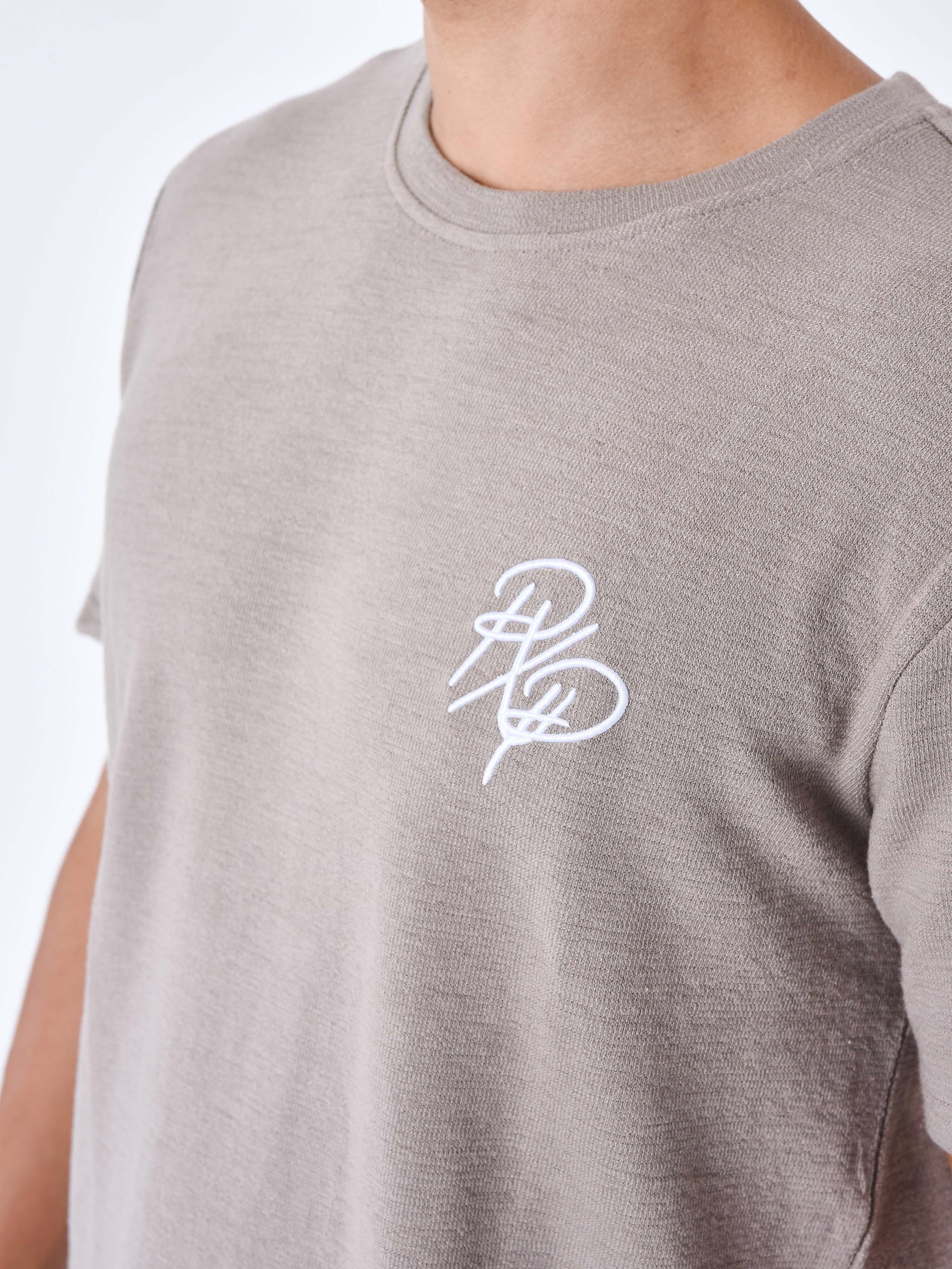 T-shirt tinta unita strutturato-6