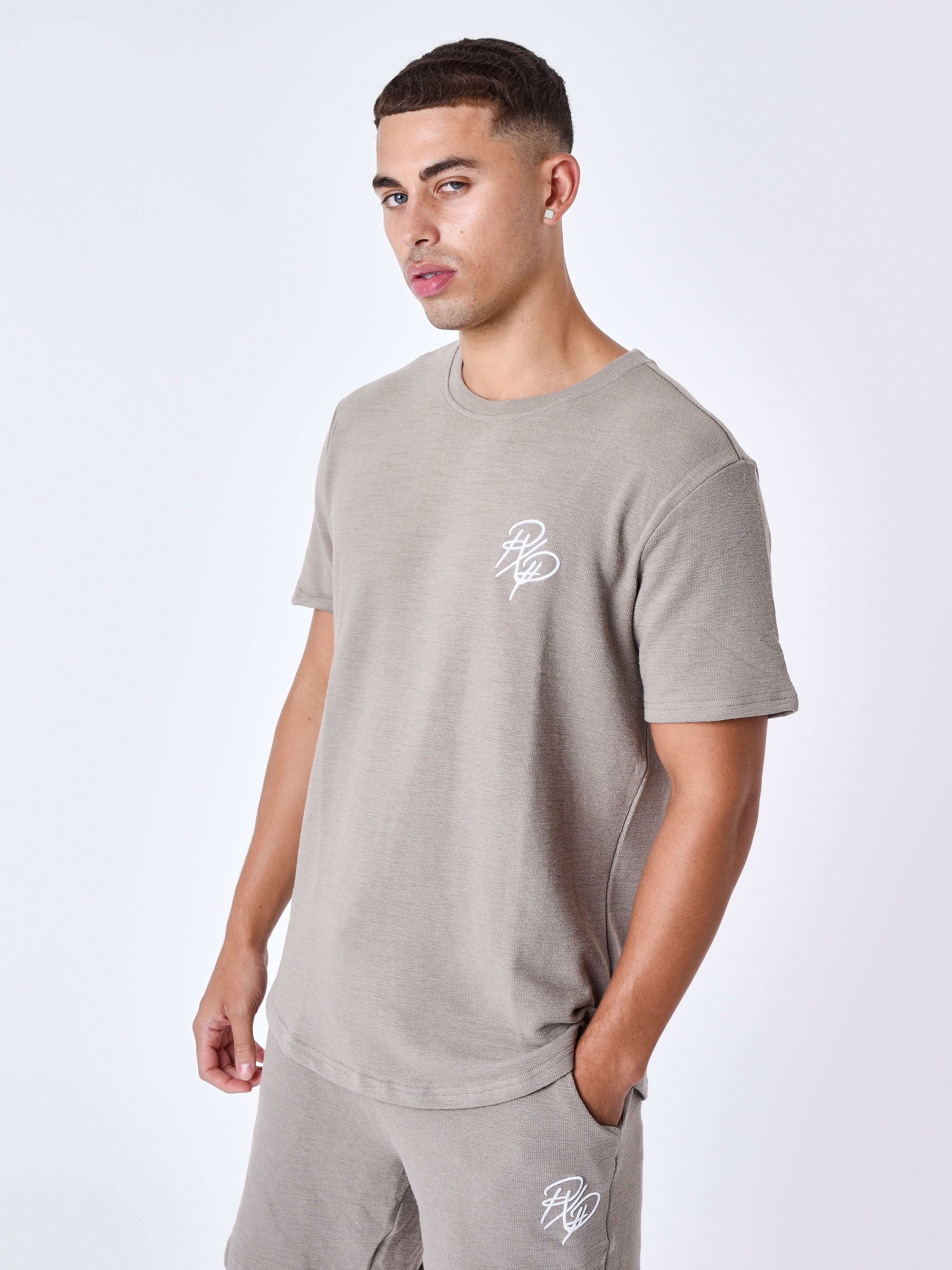 T-shirt tinta unita strutturato-4