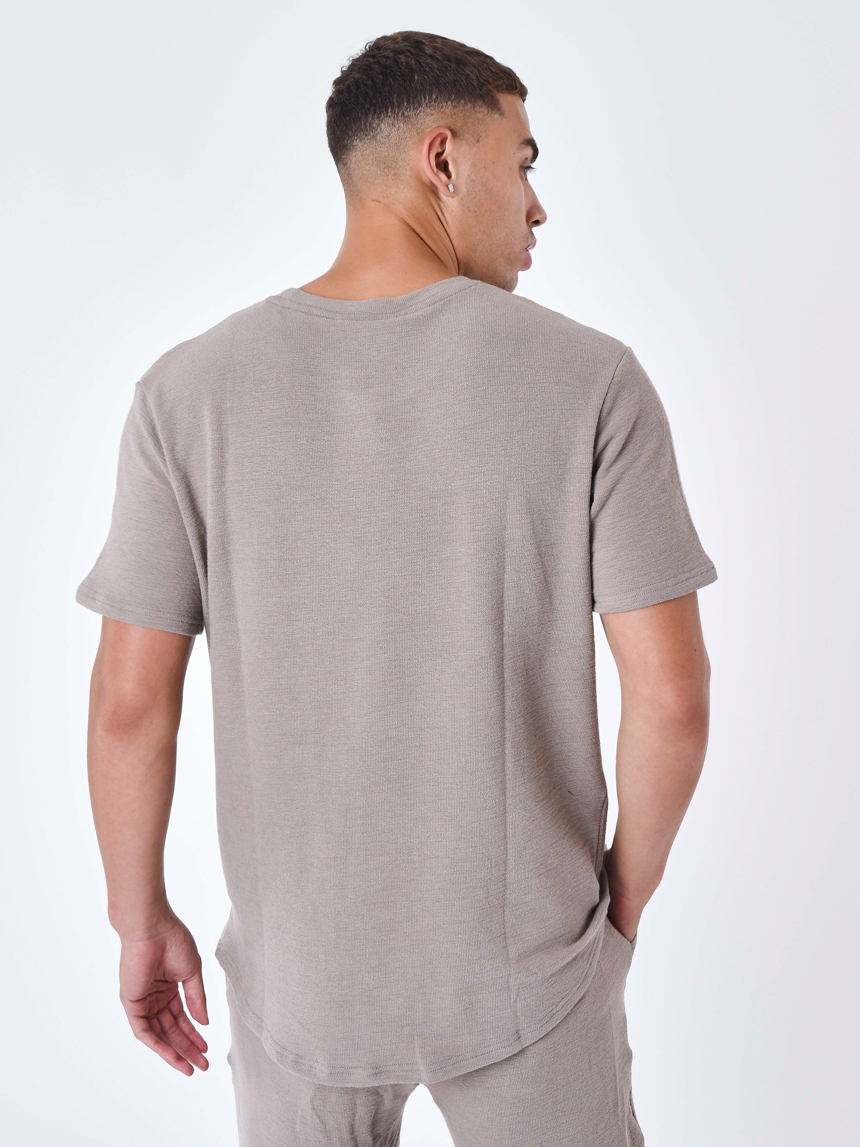 T-shirt tinta unita strutturato-5