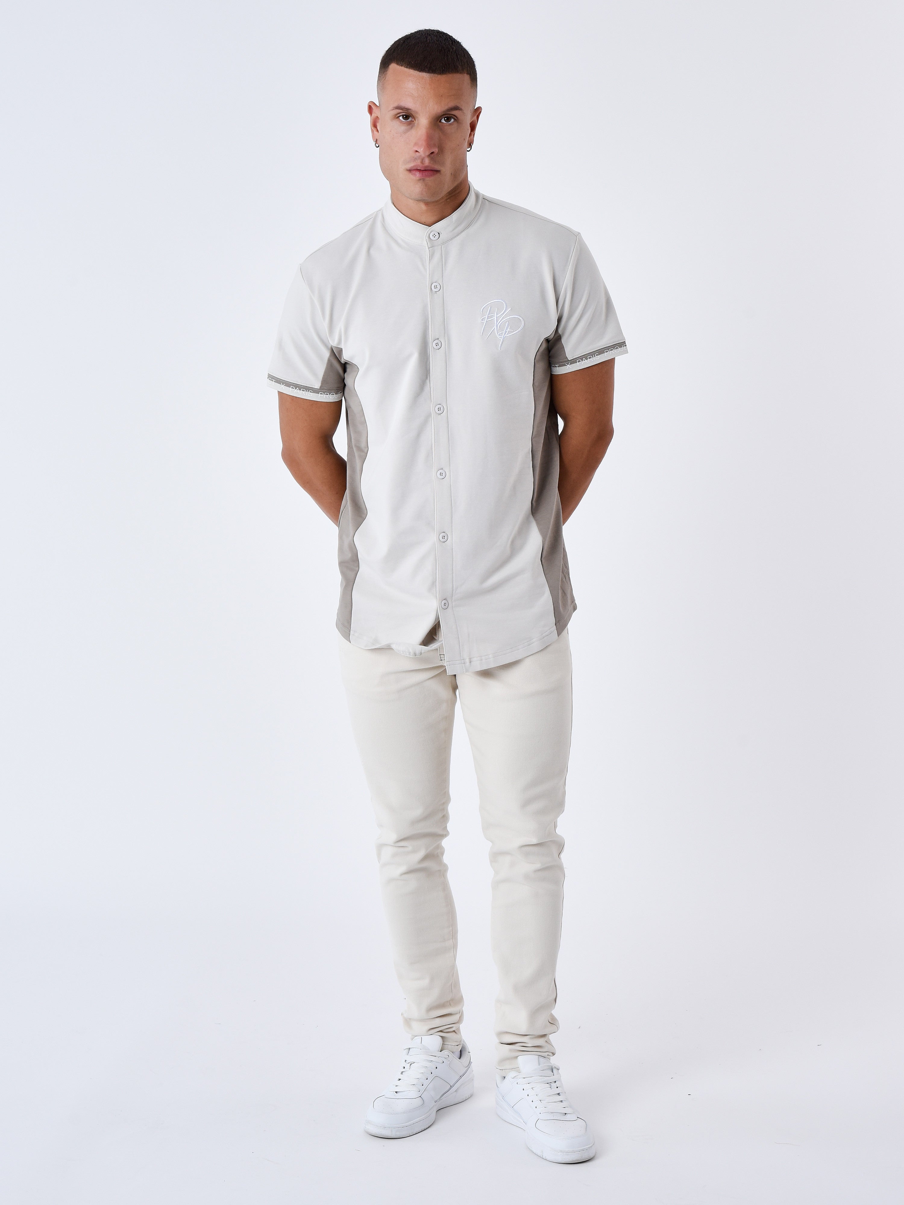 Camisa cuello mao bicolor-9