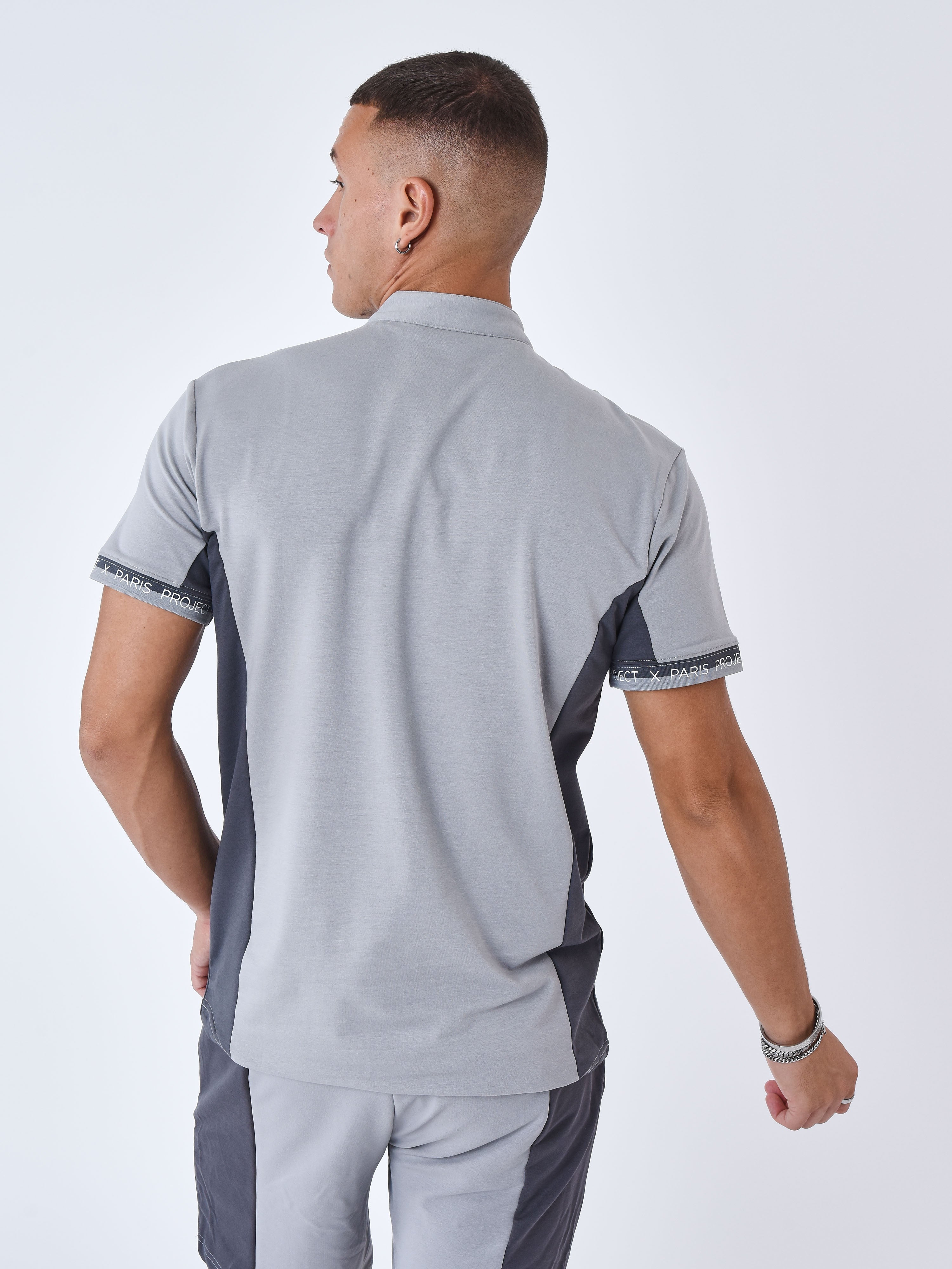 Chemise Col mao Bicolore-6