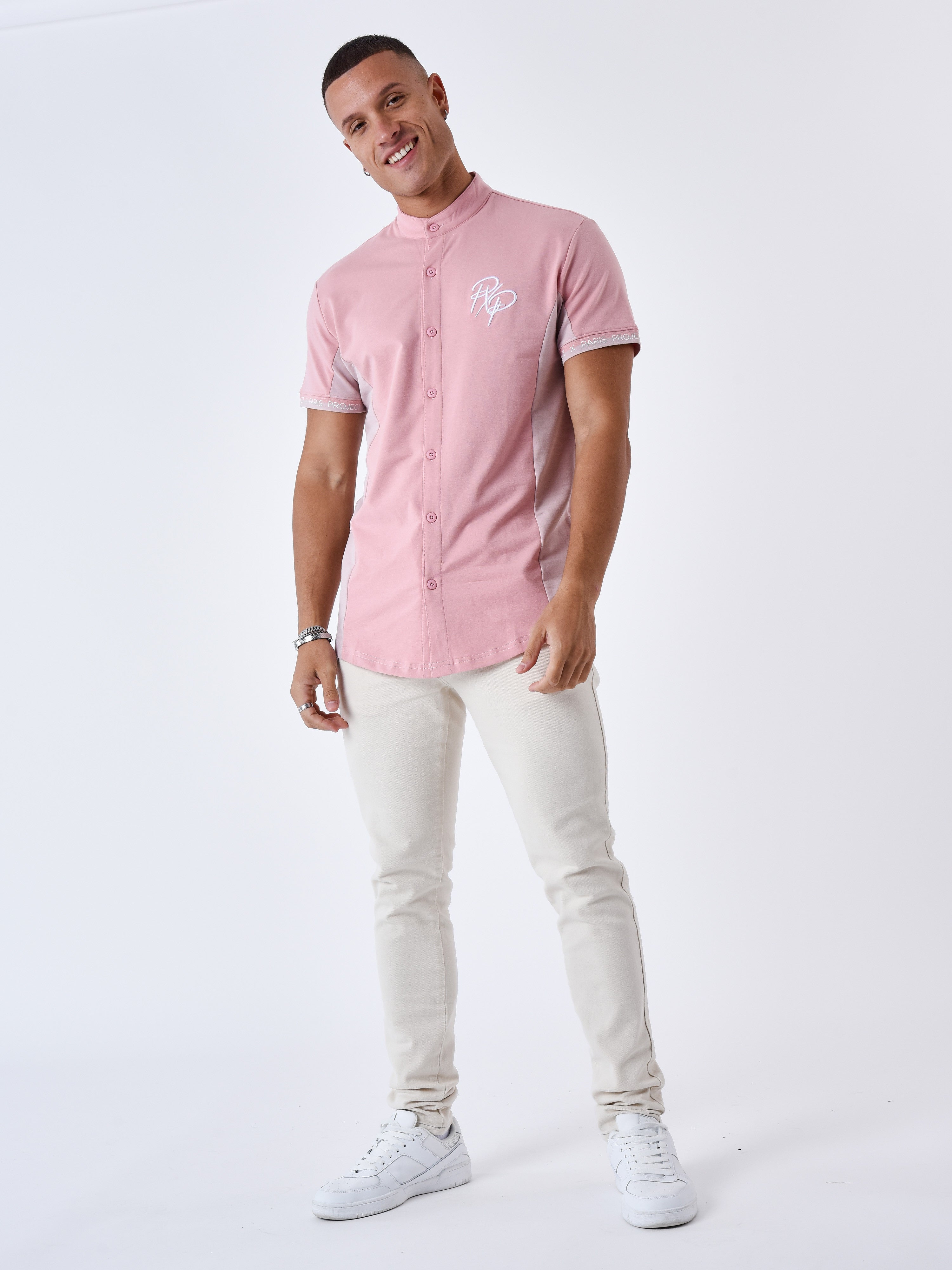 Chemise Col mao Bicolore-10