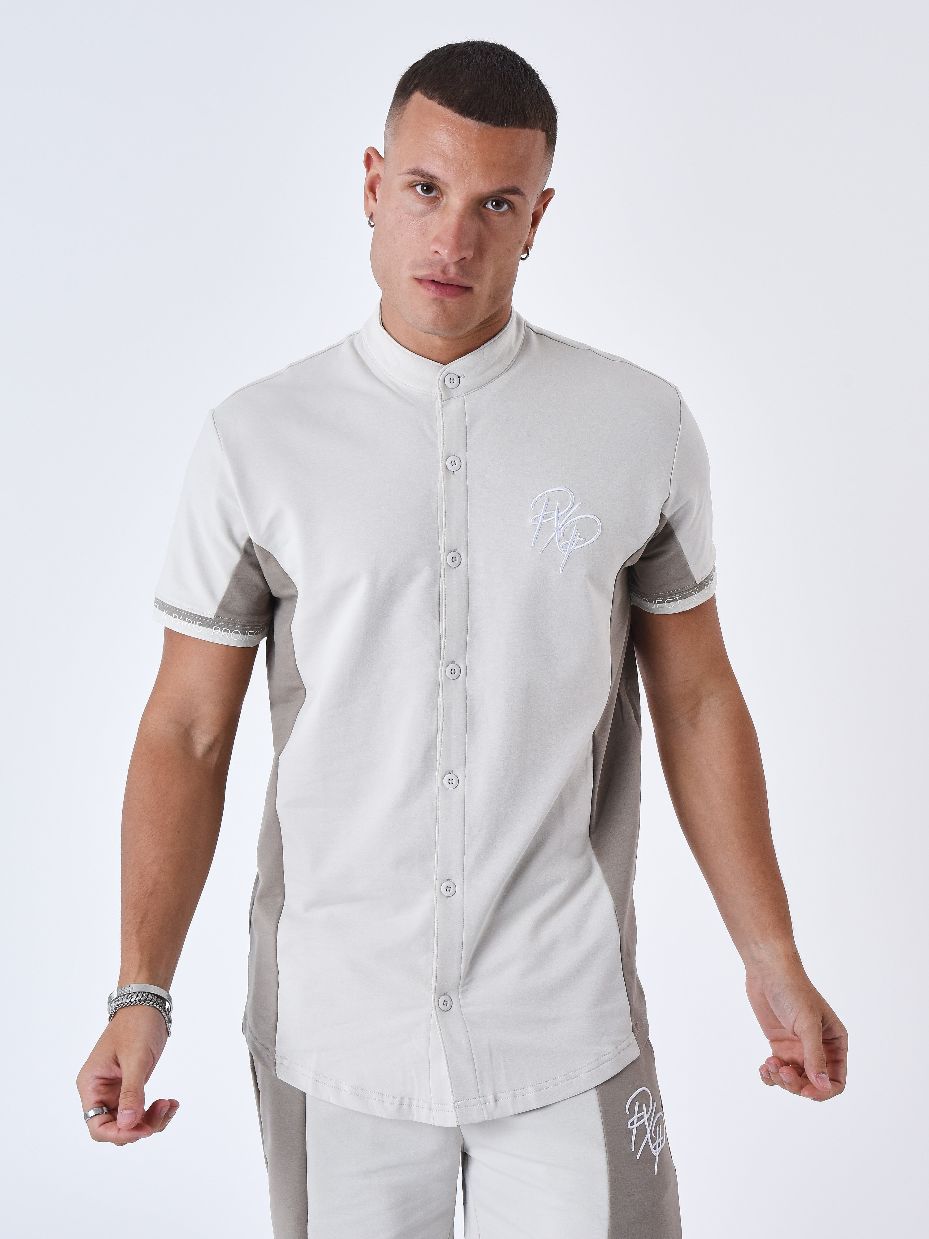 Camisa cuello mao bicolor-2