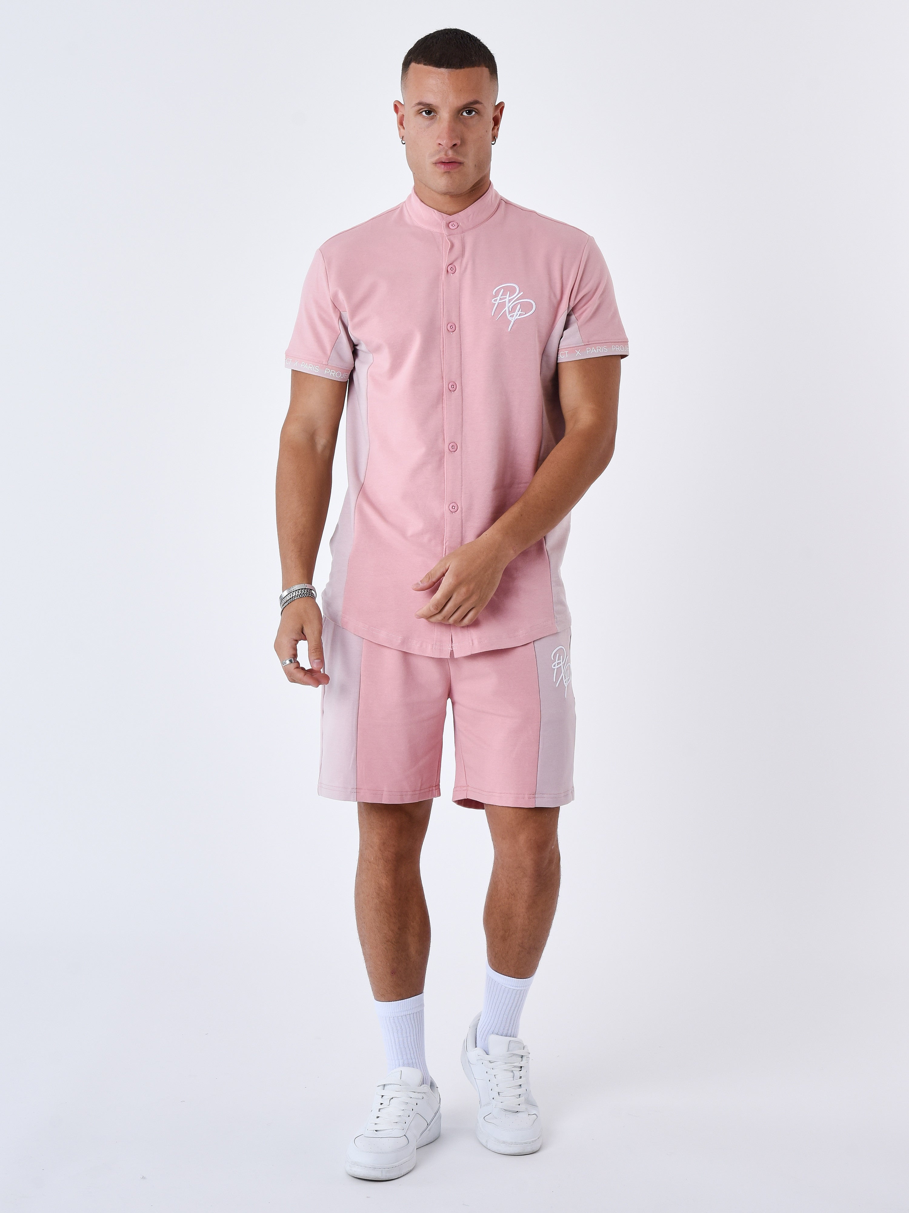 Chemise Col mao Bicolore-3