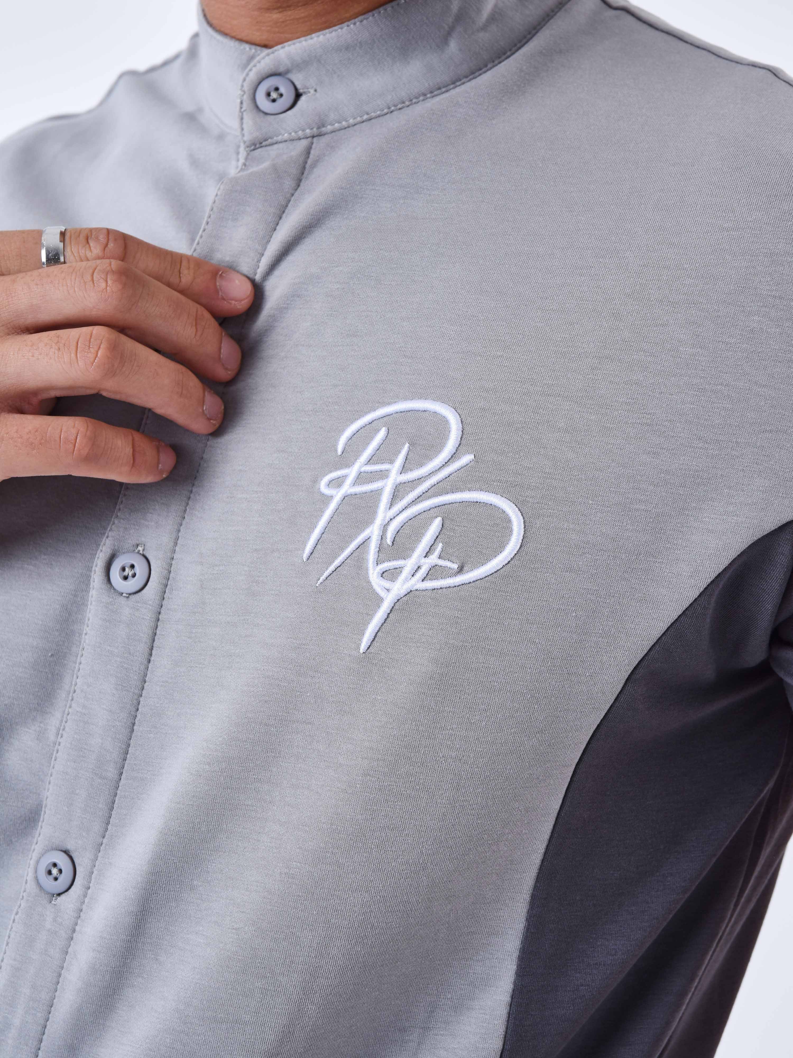 Chemise Col mao Bicolore-7